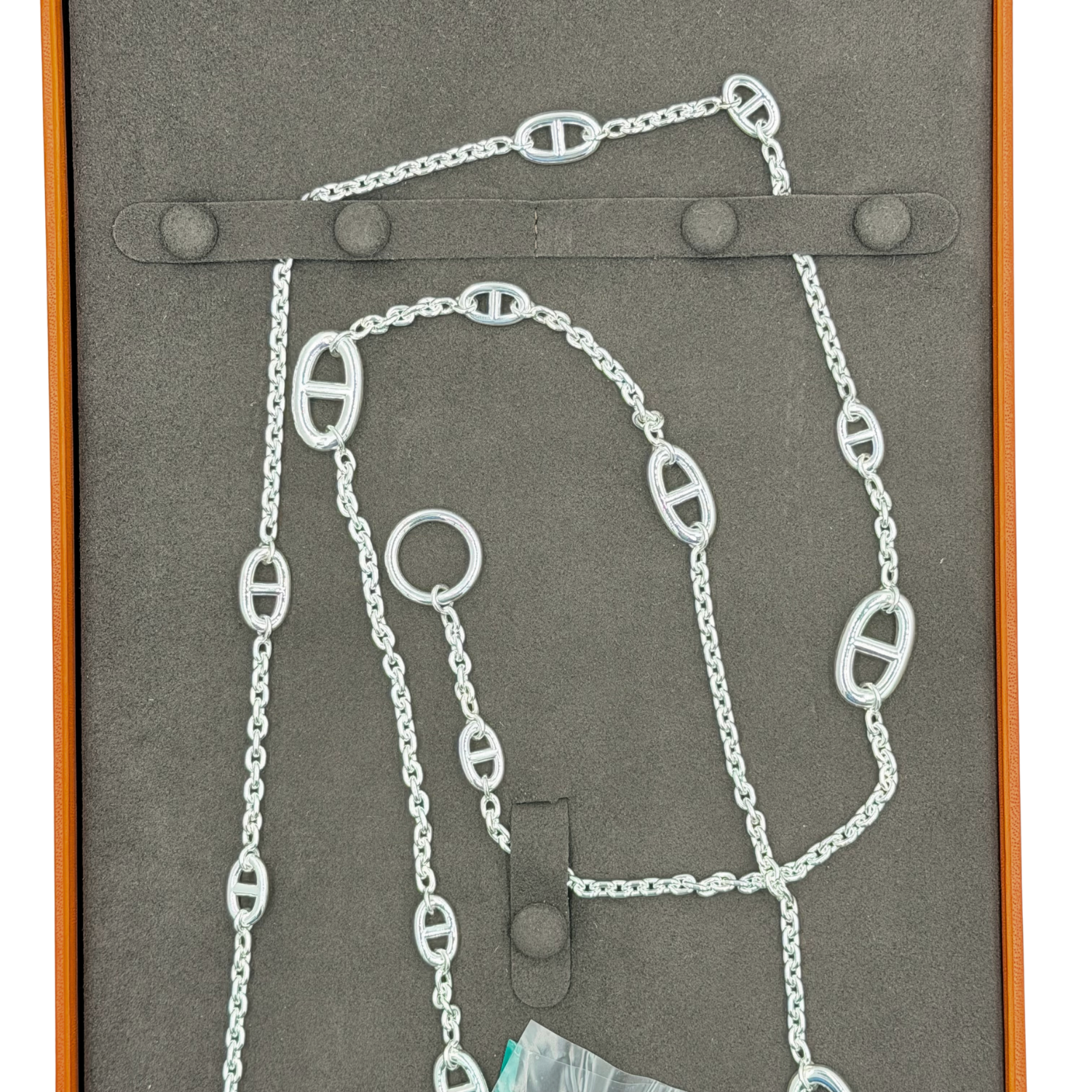 Hermès Farandole 120cm Long Necklace Silver