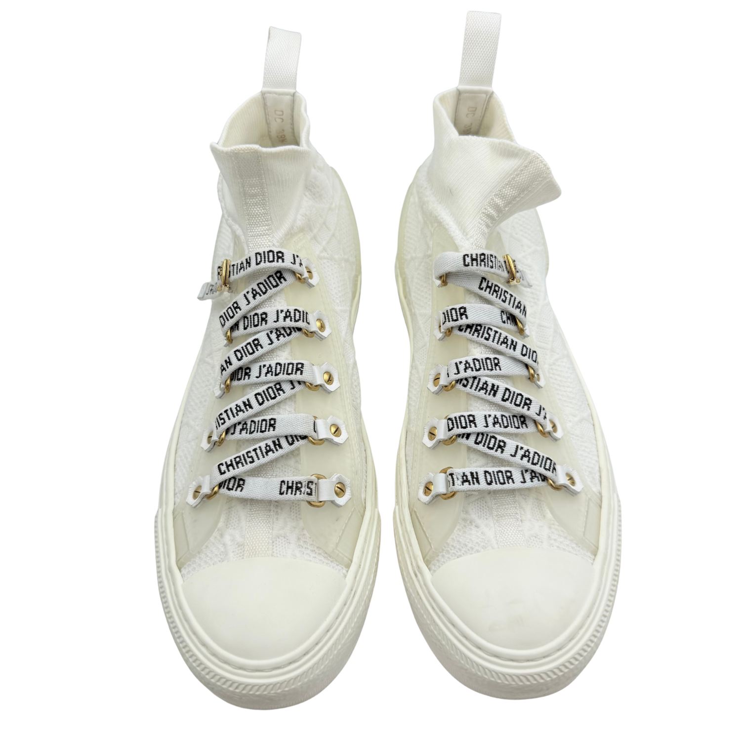 Christian Dior Slip On High Top Sneakers Cream