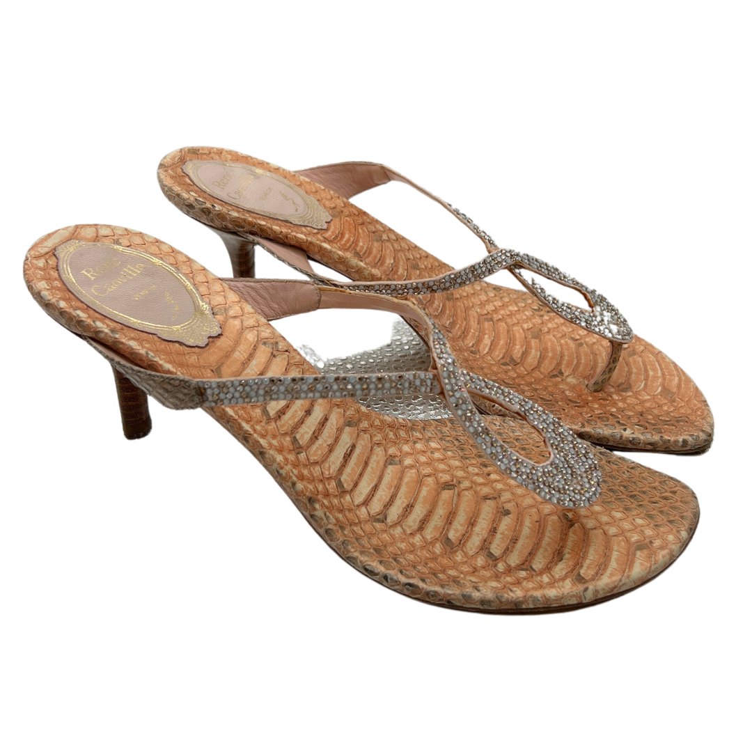 René Caovilla Snakeskin Sandals