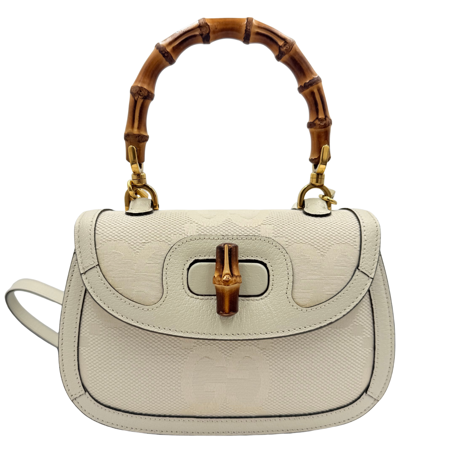 Gucci Small Bamboo 1947 Bag Cream