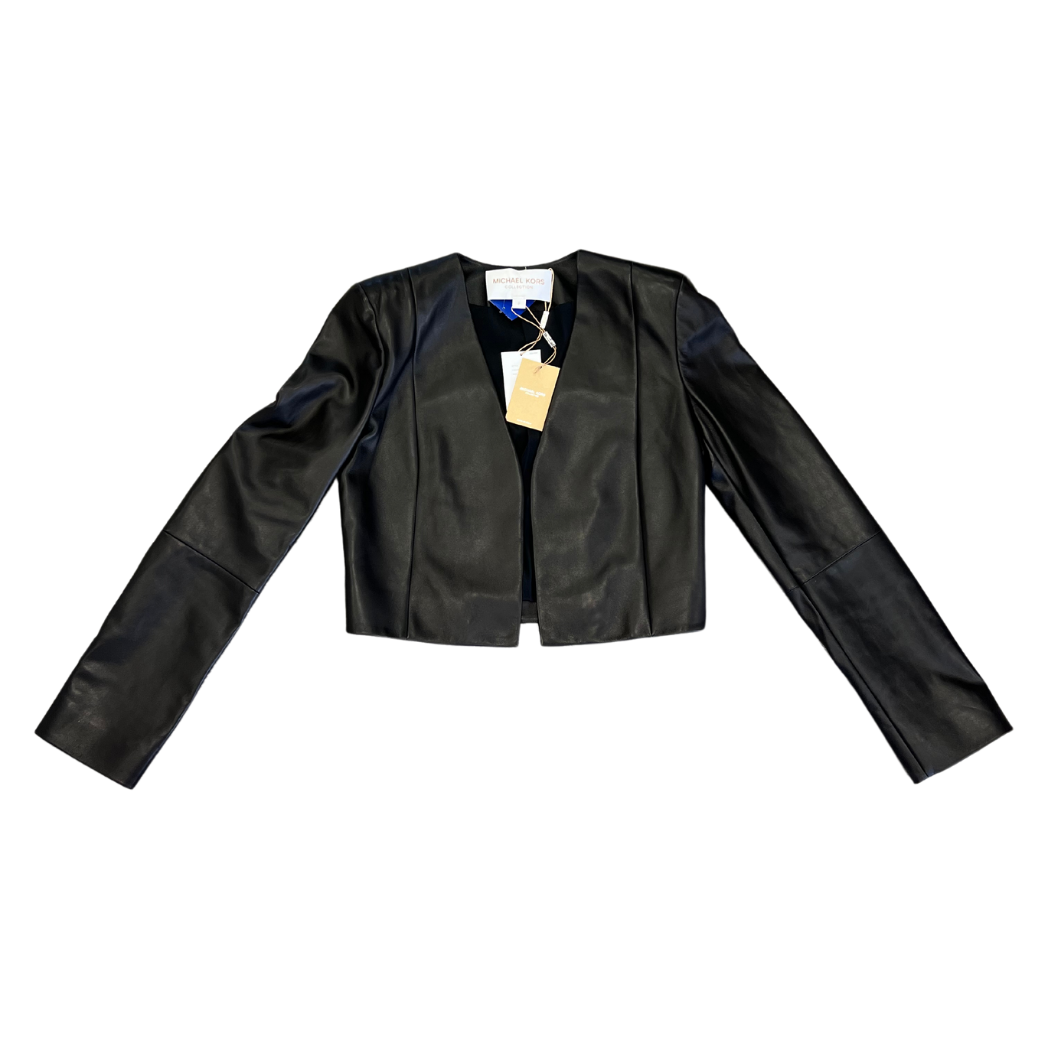 Michael Kors Collection Leather Blazer