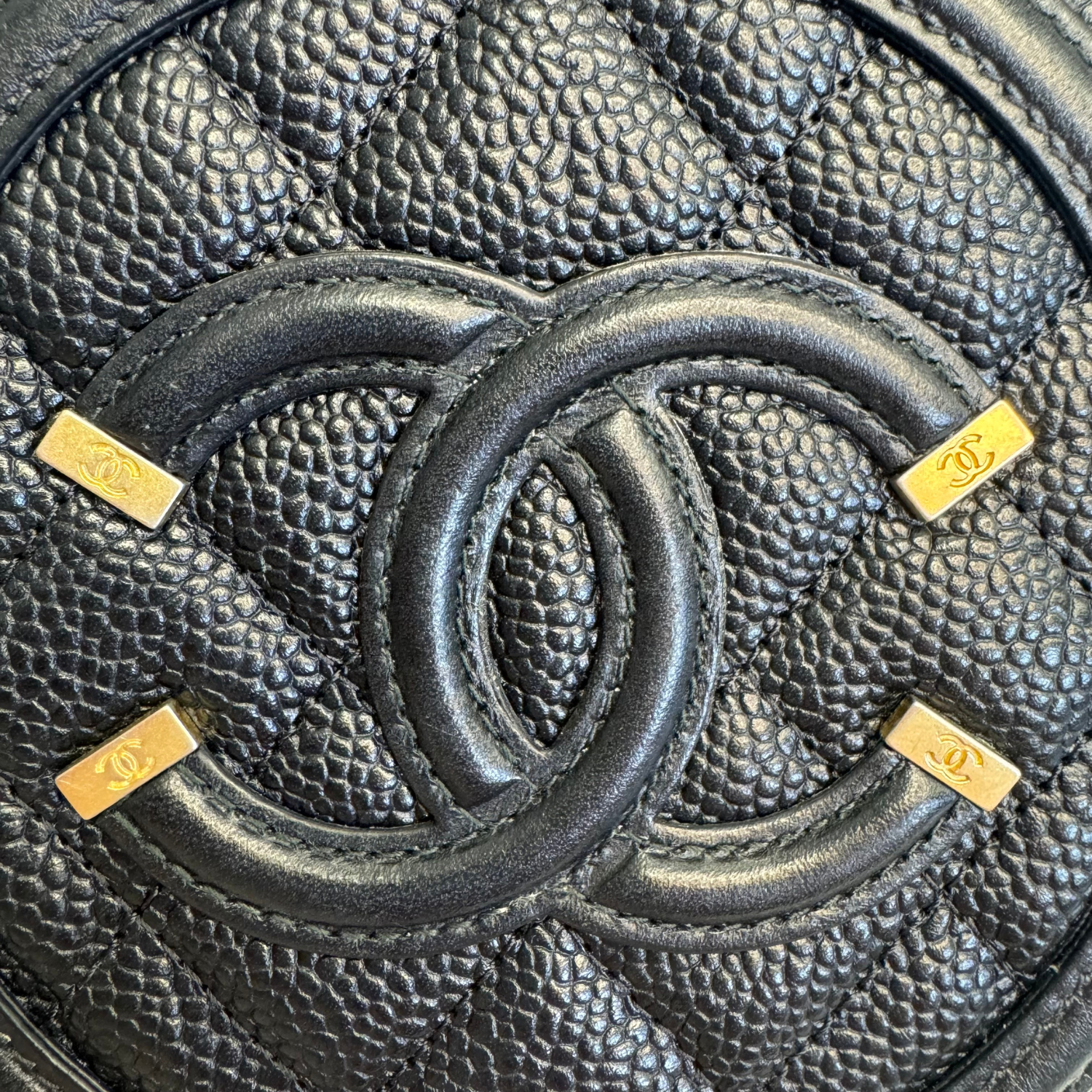 Chanel Caviar Quilted Round Filigree Crossbody