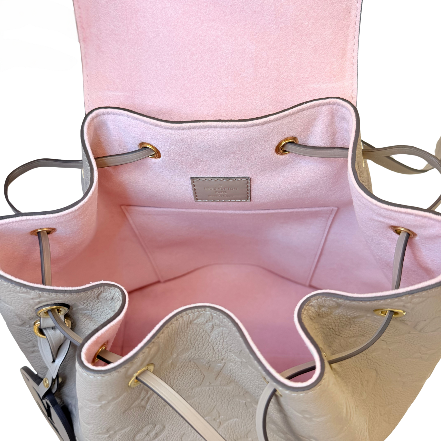 Louis Vuitton Monogram Empreinte Montsouris Backpack Beige