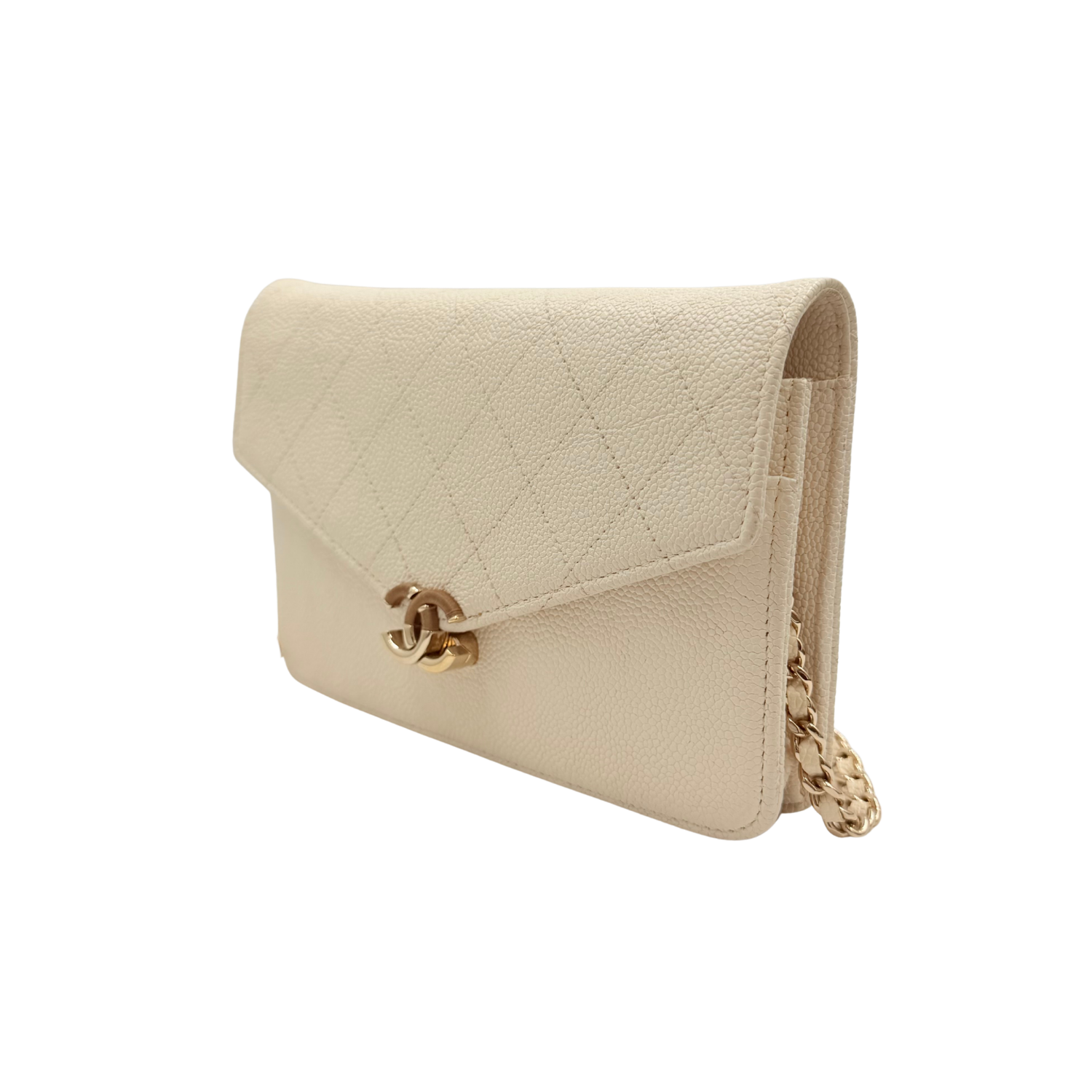 Chanel Limited Cruise Collection Small Paris-Cuba Wallet on Chain White