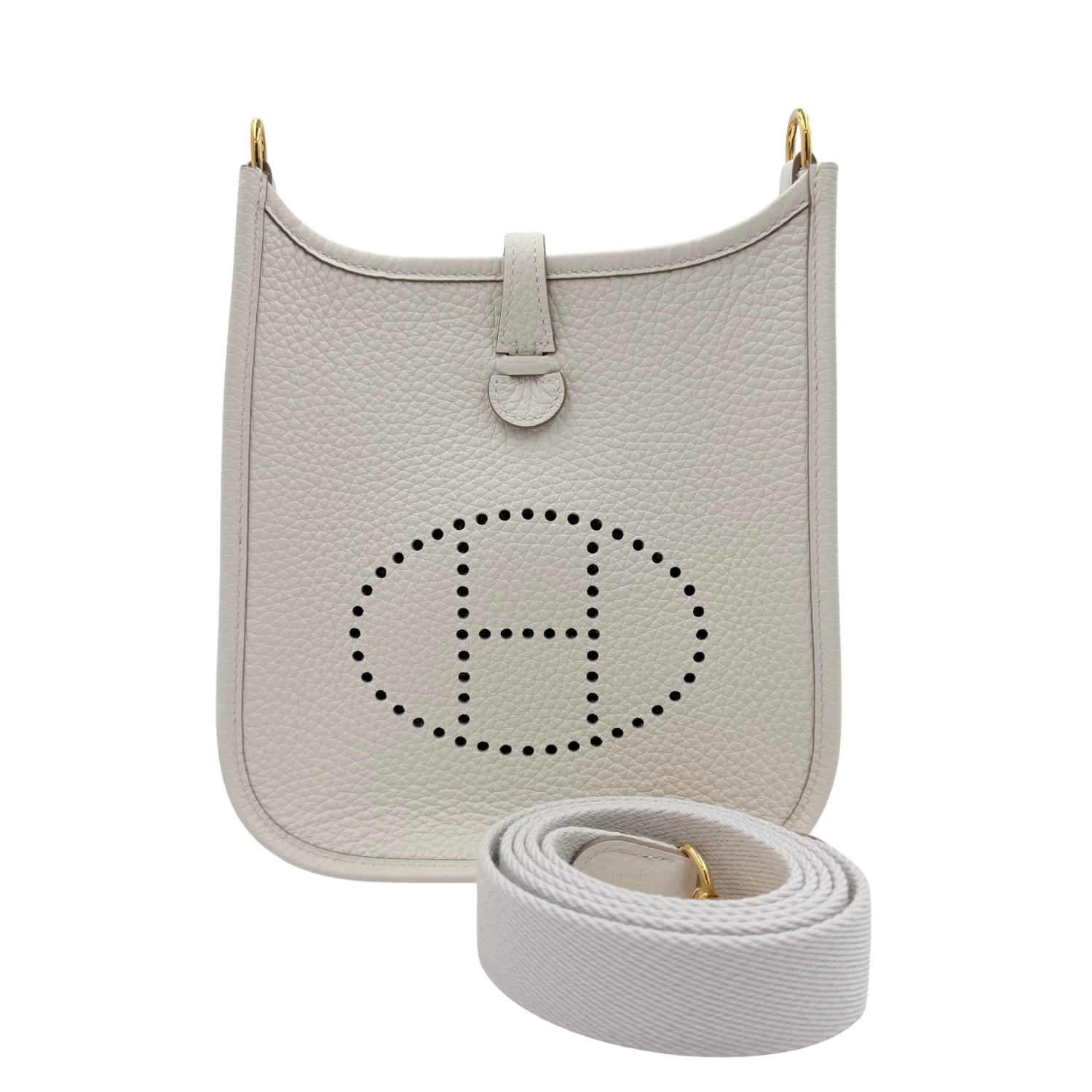 Hermès Clemence Evelyne TPM 16 Gris Pale