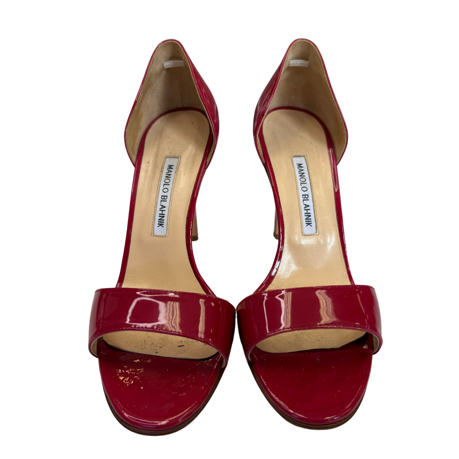Manolo Blahnik Patent Leather D'Orsay Pumps Raspberry