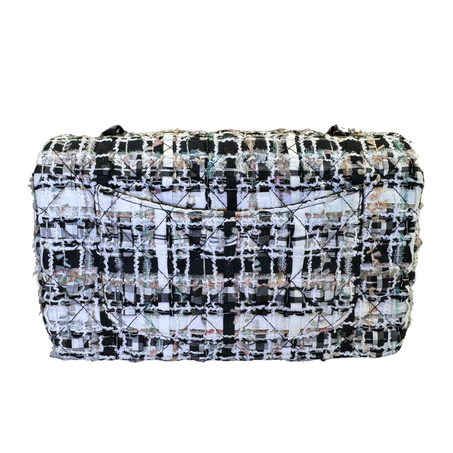 Chanel Tweed Mini Flap Bag 2022 Black White