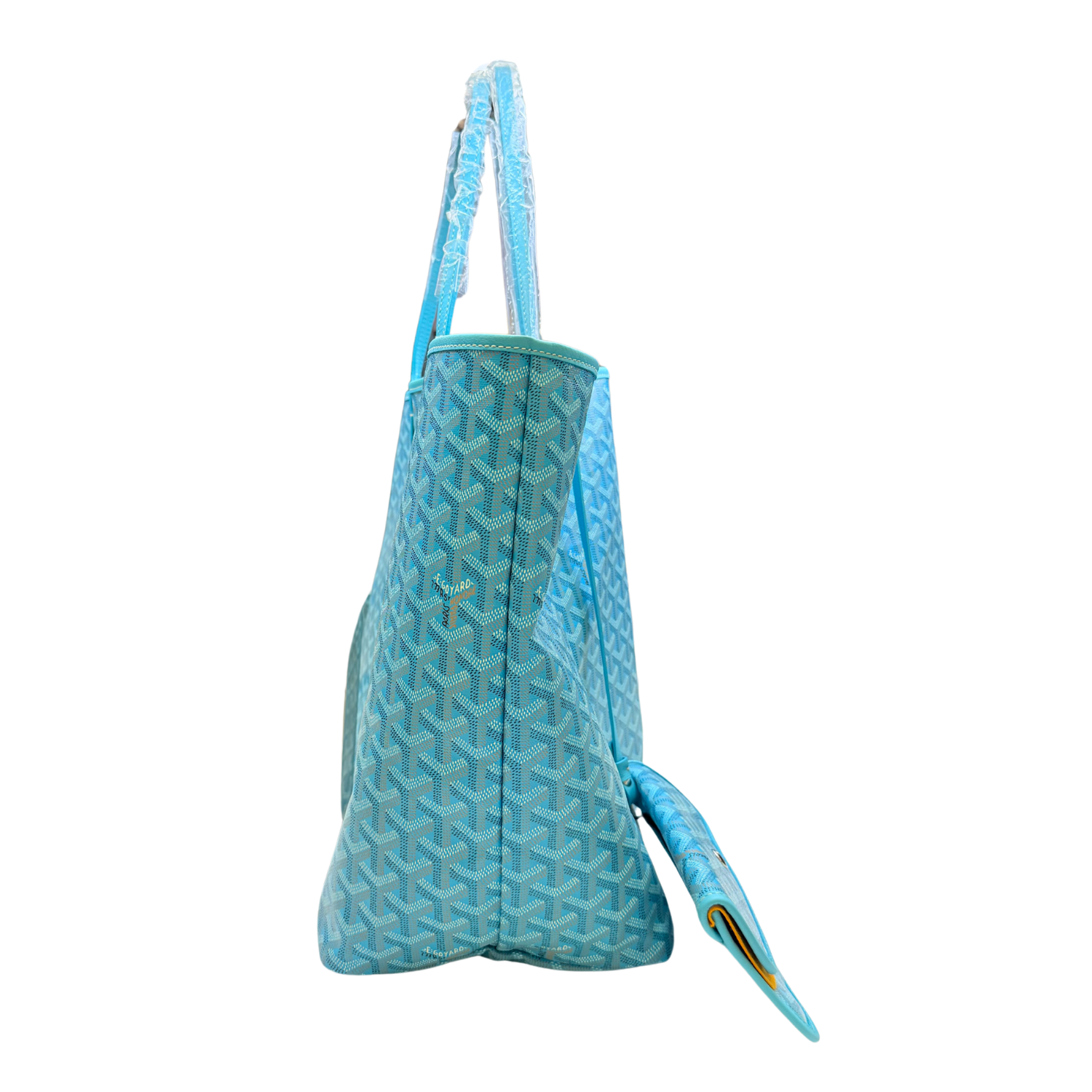 Goyard Goyardine St. Louis GM Tote Bag Turquoise & Balise Beach Towel Set