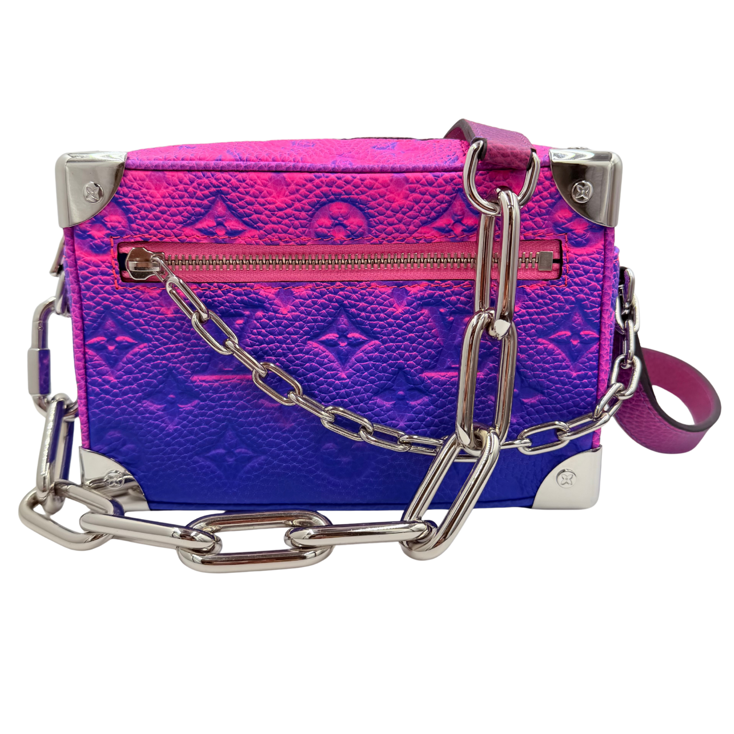 Louis Vuitton Taurillon Illusion Mini Soft Trunk Bleu Rose