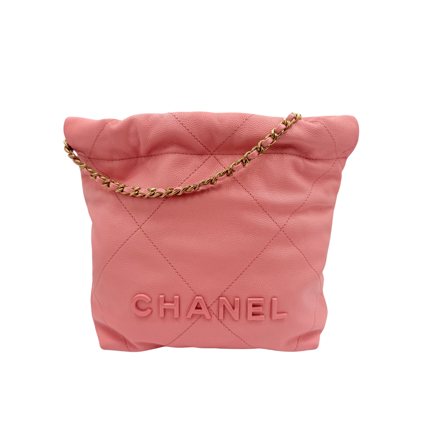 Chanel 22 Mini Hobo Bag Coral Pink