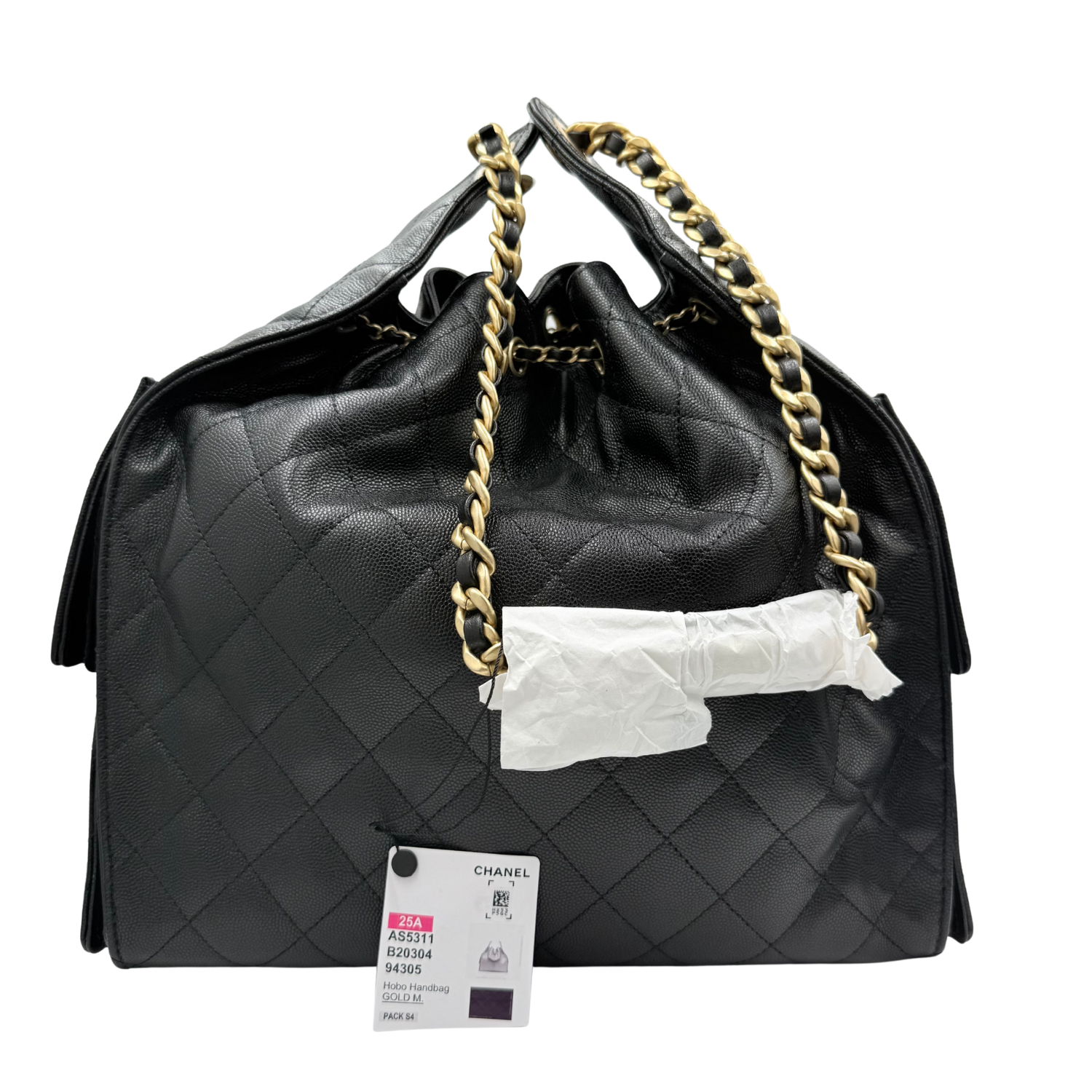 Chanel 25 Large Hobo Handbag Black
