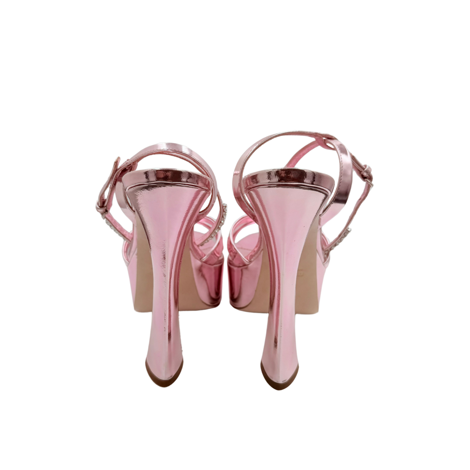 Miu Miu Décolleté Bejeweled Leather Platform Sandals Pink