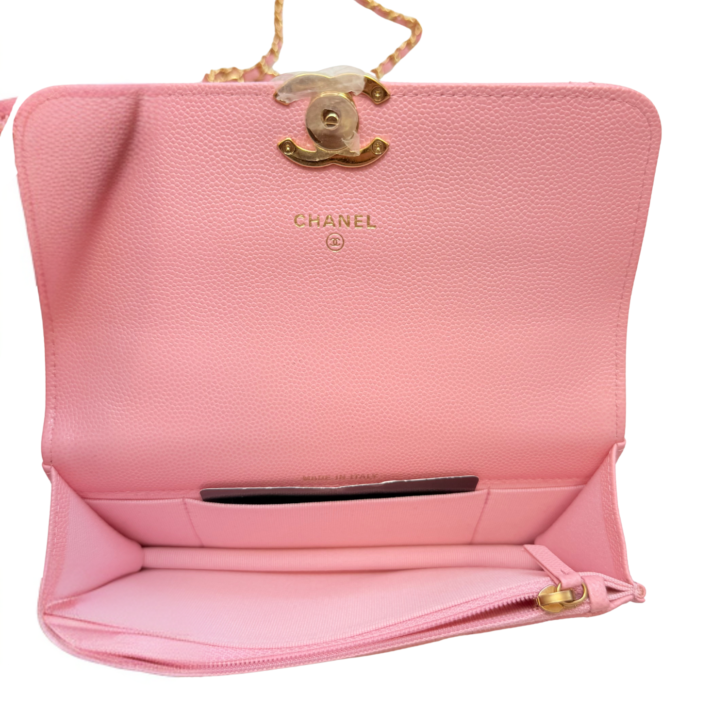 Chanel Pick Me Up Wallet on Chain with Chain Top Handle Bag Pink