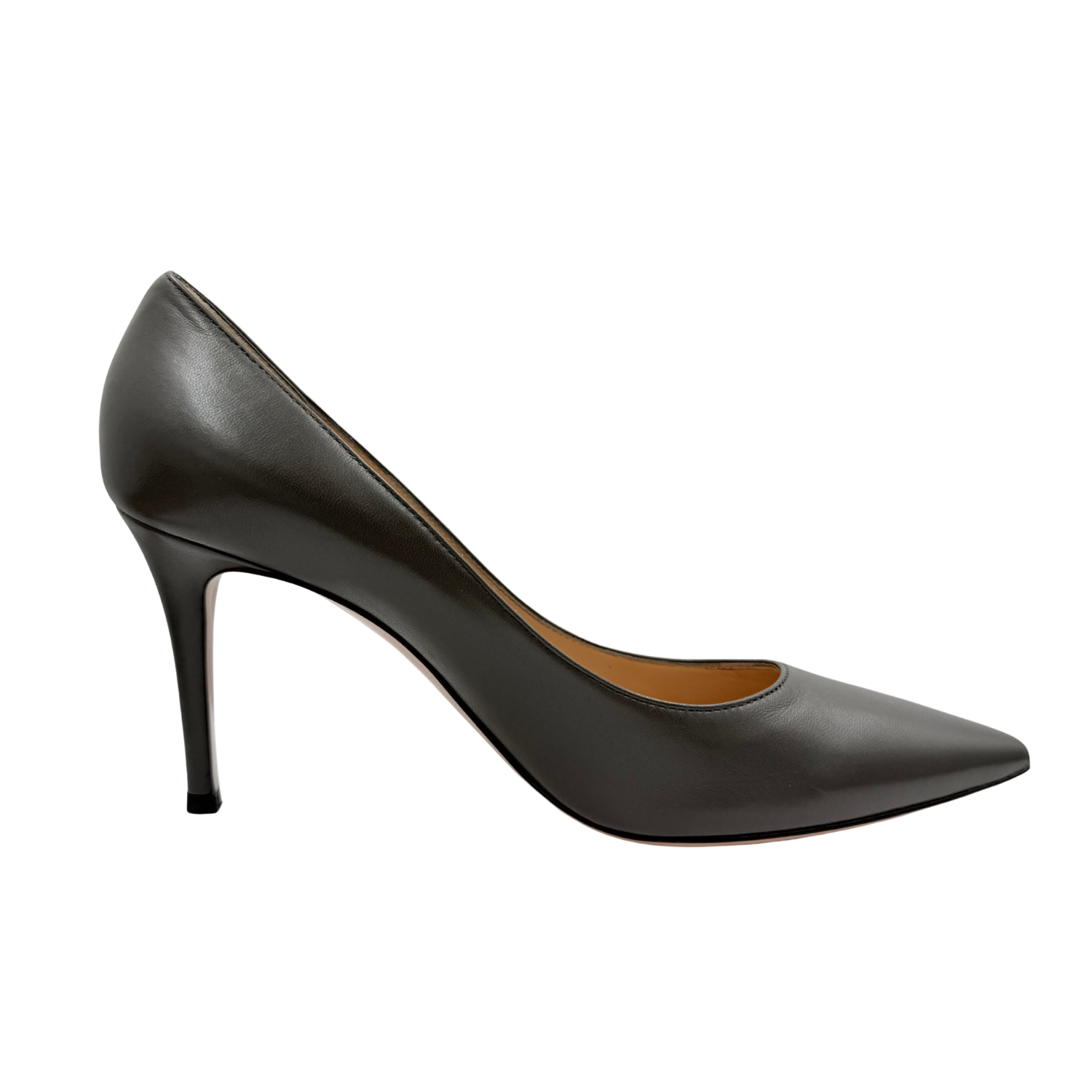 Gianvito Rossi Pointy Mid Heel Grey