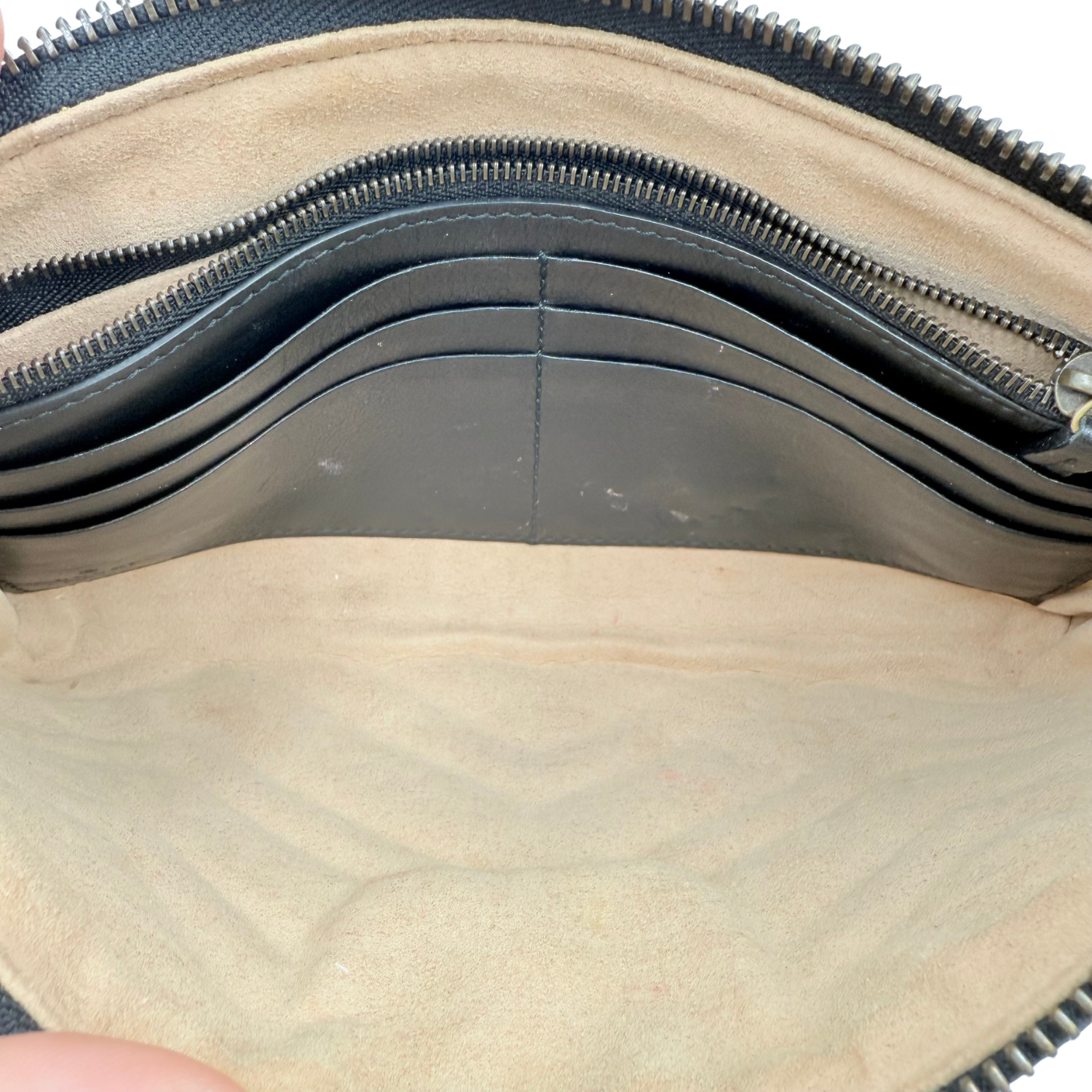 Gucci Calfskin Matelasse Mini GG Marmont Wallet on Chain Bag Black