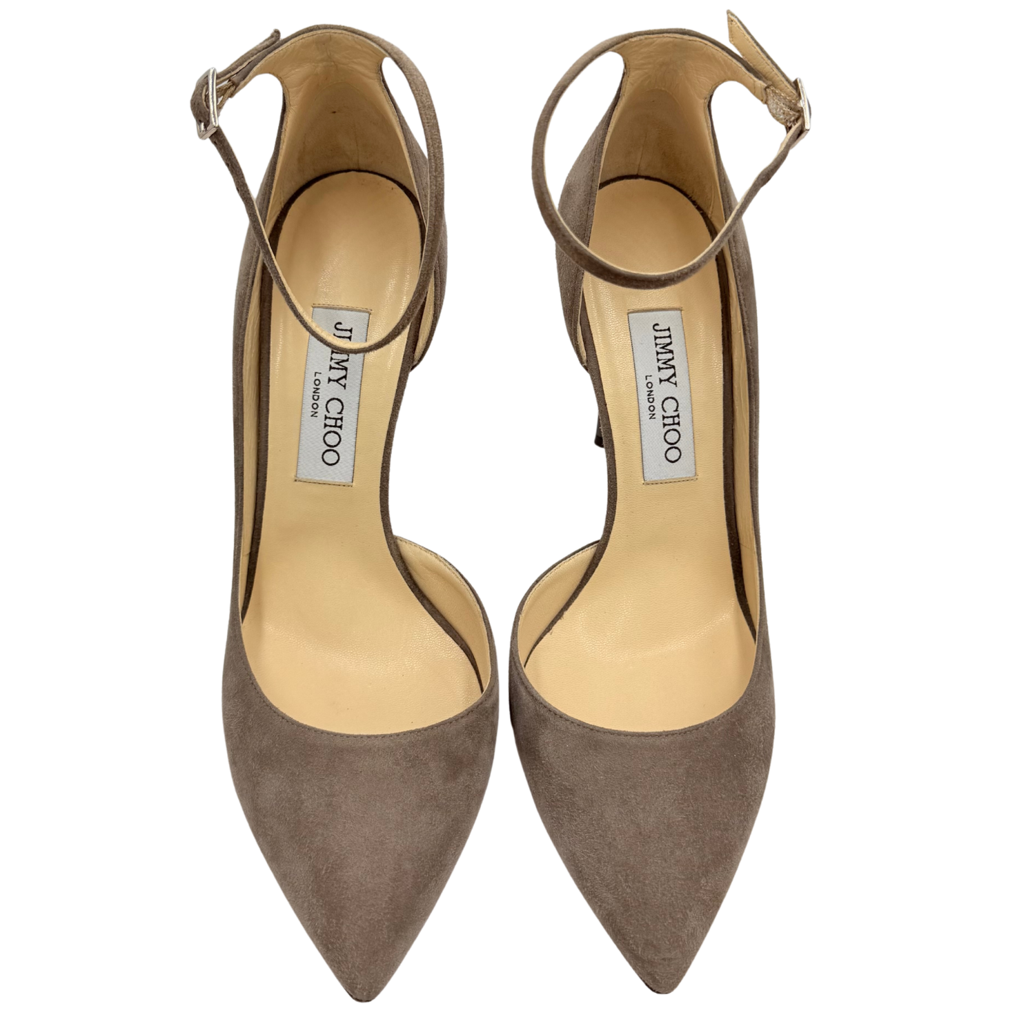 Jimmy Choo Suede D'Orsay Pumps Gray