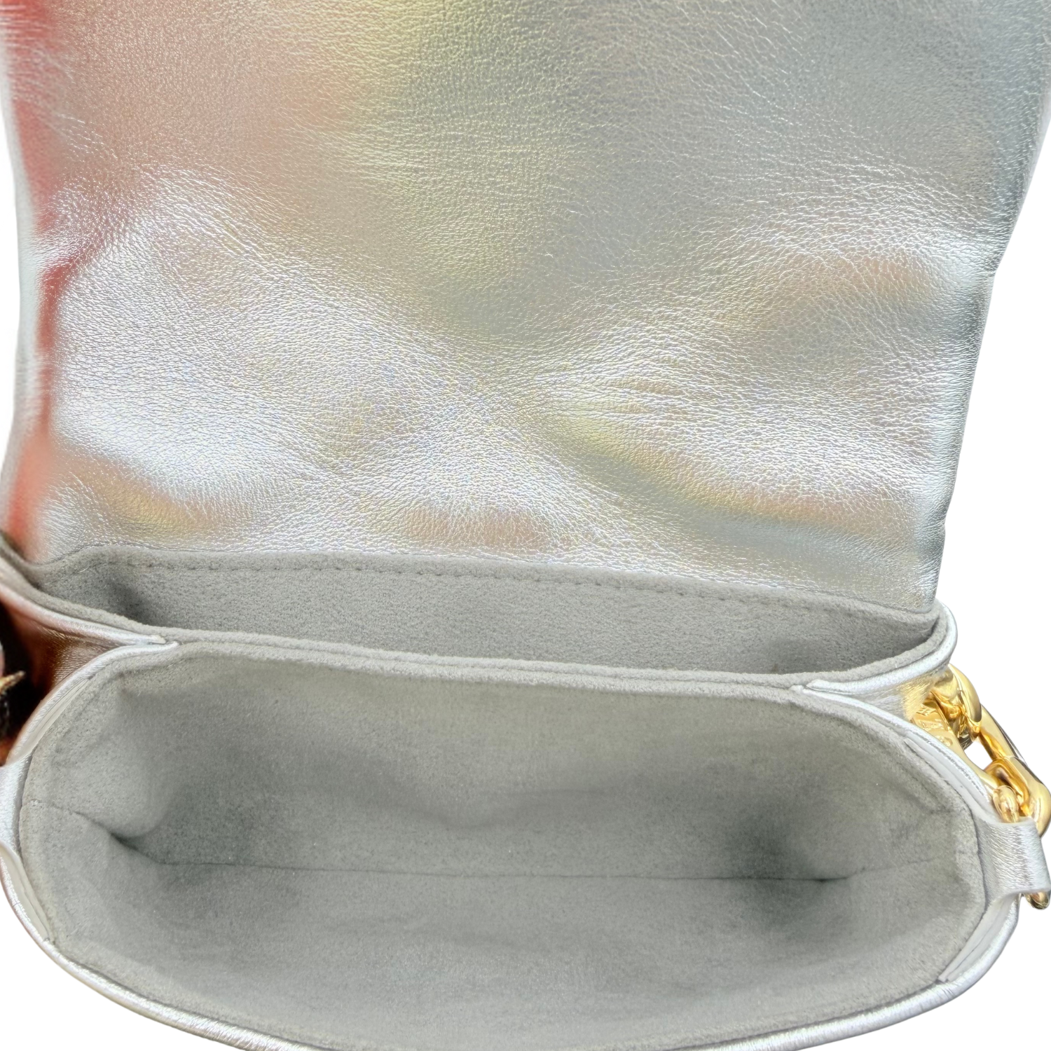 Louis Vuitton Mini Coussin Sequin Belt Bag Metallic Silver