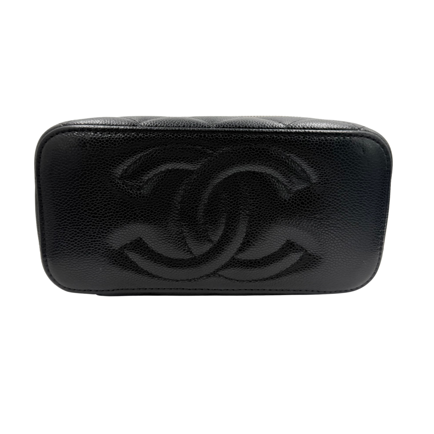 Chanel Medium Quilted Caviar Leather Vanity Case Black