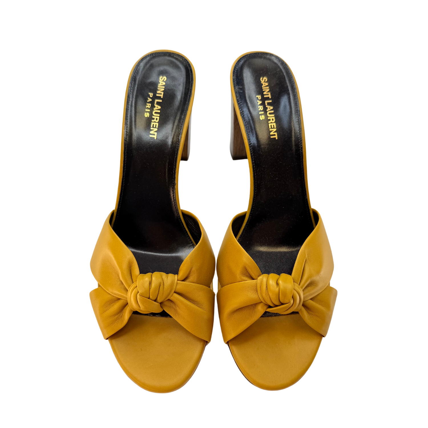 Yves Saint Laurent Bianca Mules Jaune Safari