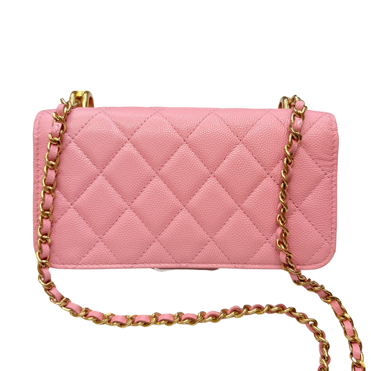 Chanel Pick Me Up Wallet on Chain with Chain Top Handle Bag Pink