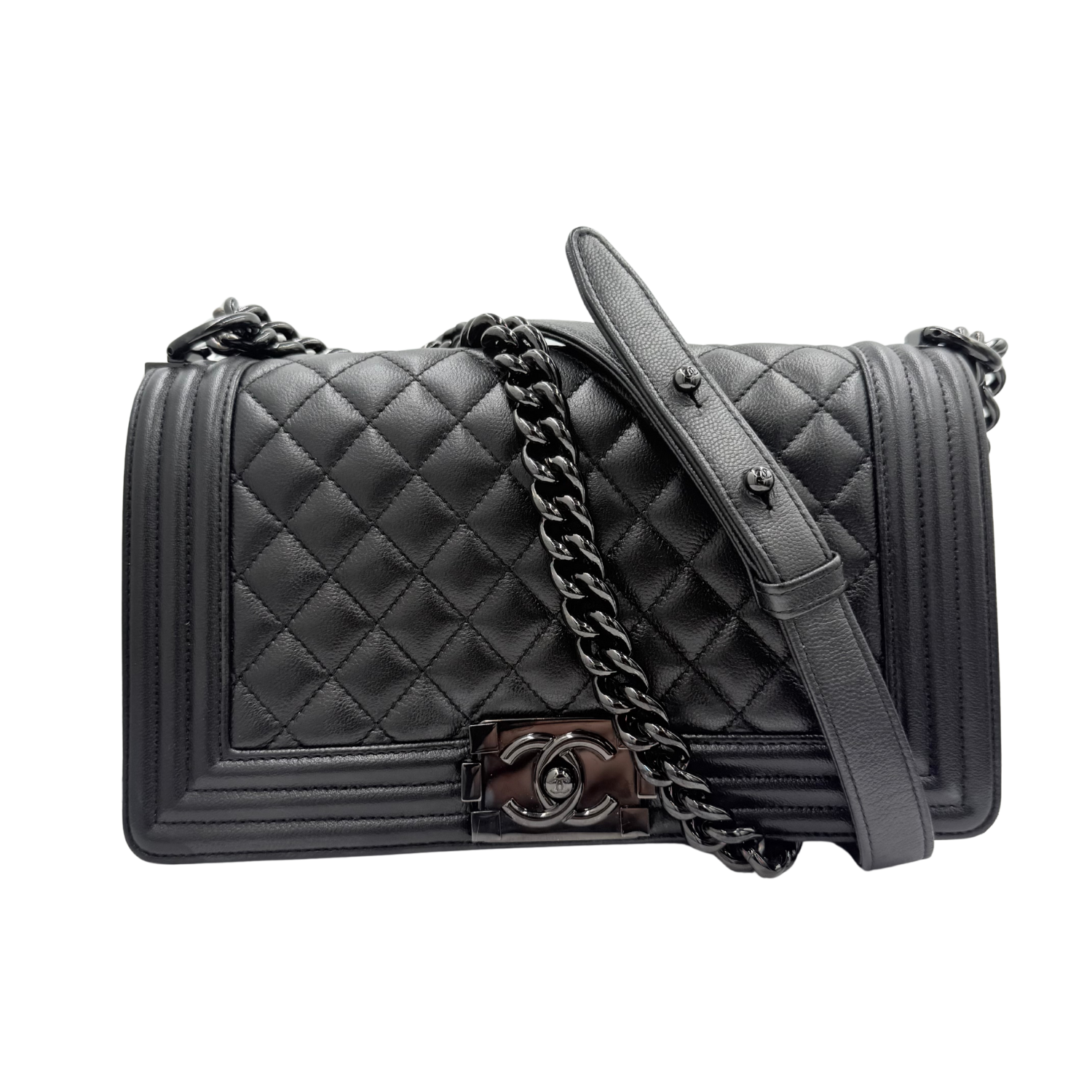 Chanel Medium So Black Boy Handbag
