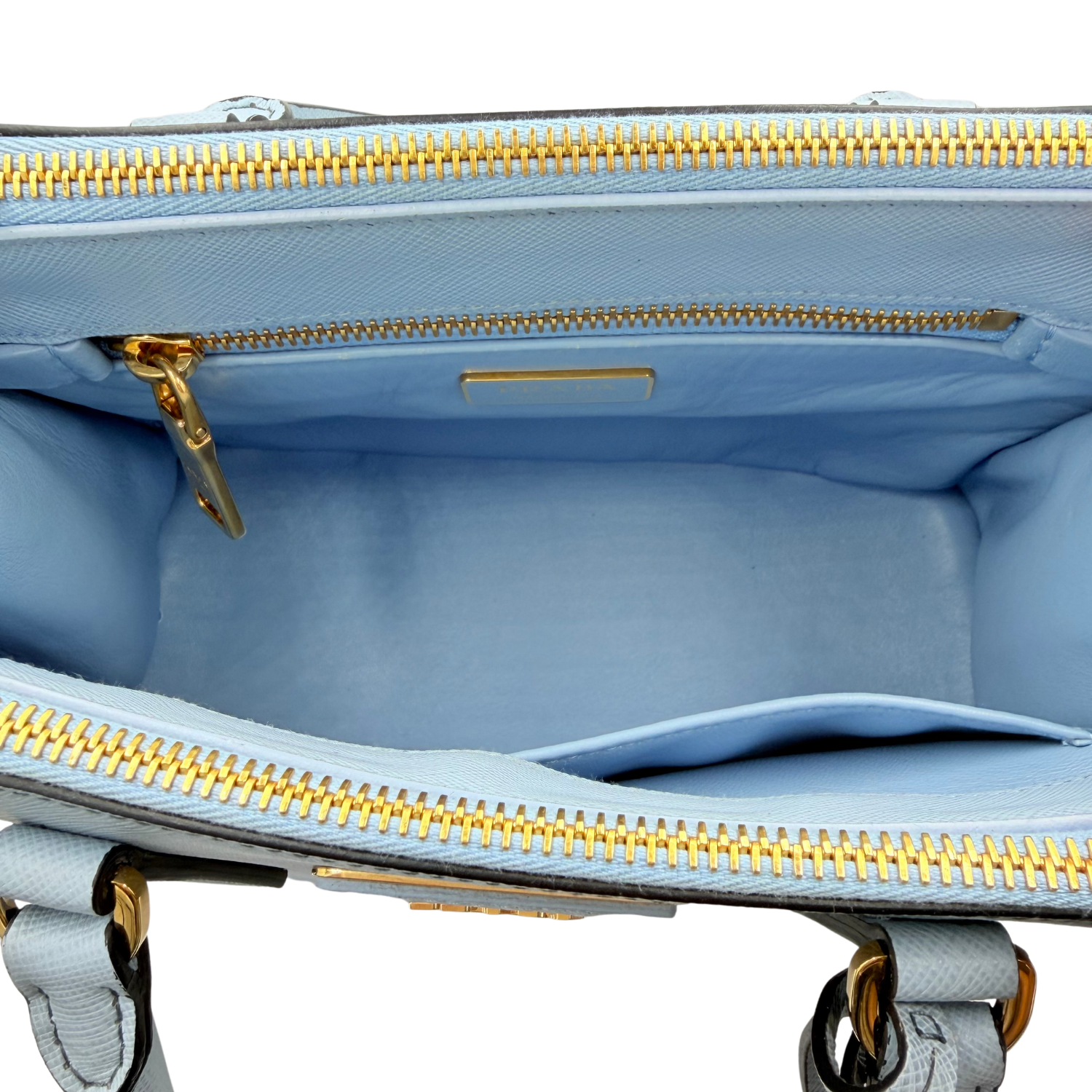 Small Ombre Saffiano Galleria Bag Blue