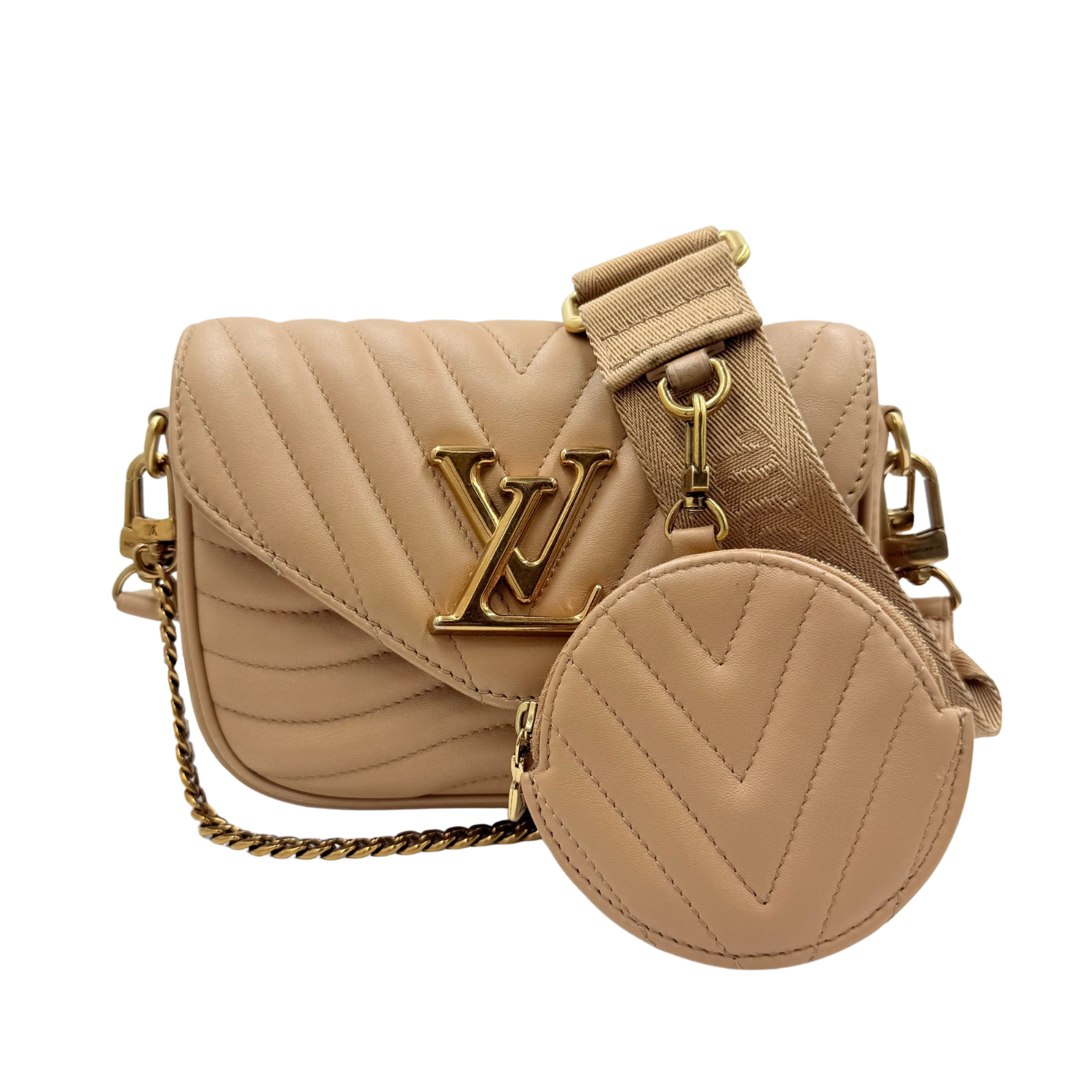 Louis Vuitton Small New Wave Multi-Pochette Tan