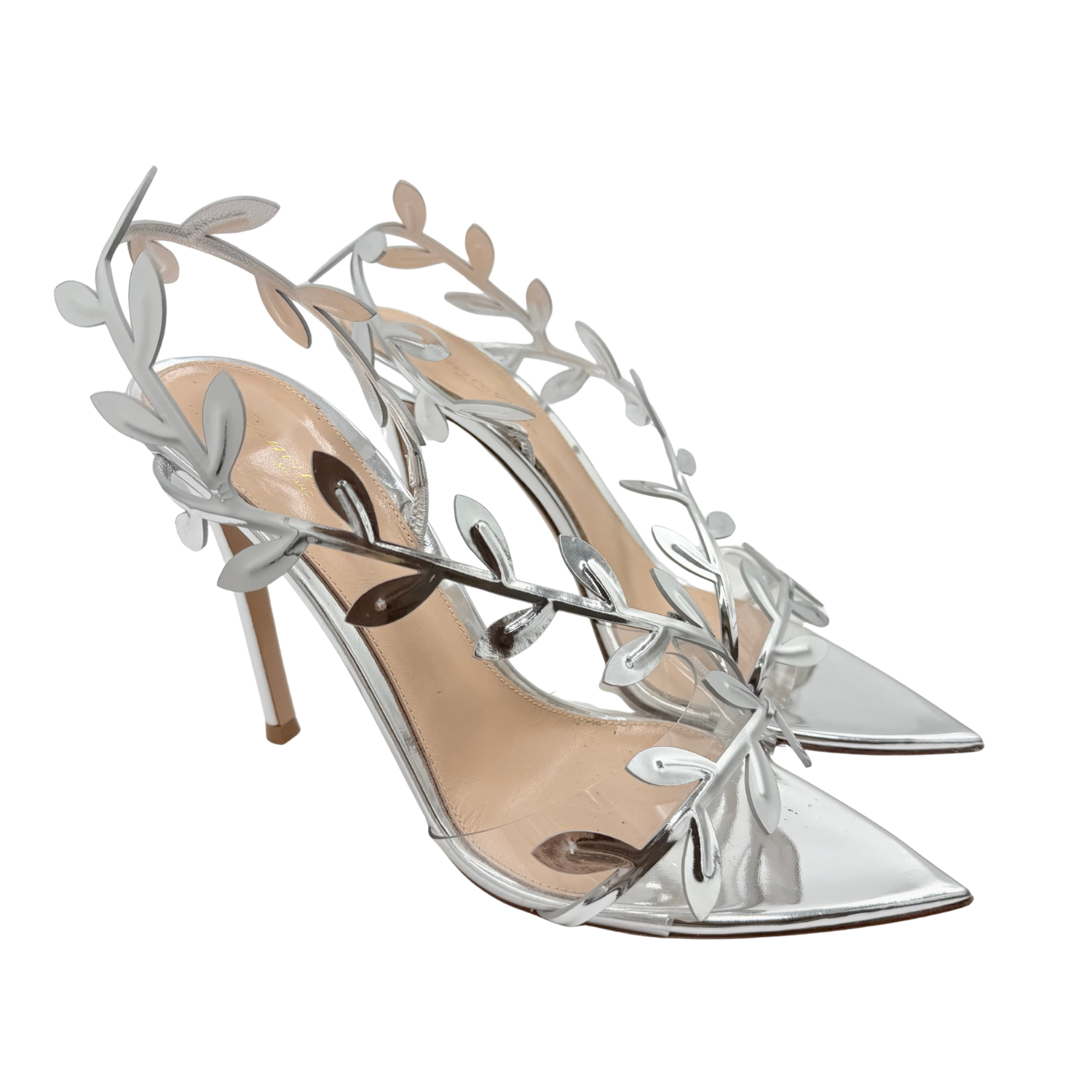 Gianvito Rossi Flavia 105MM Heeled Sandals Silver