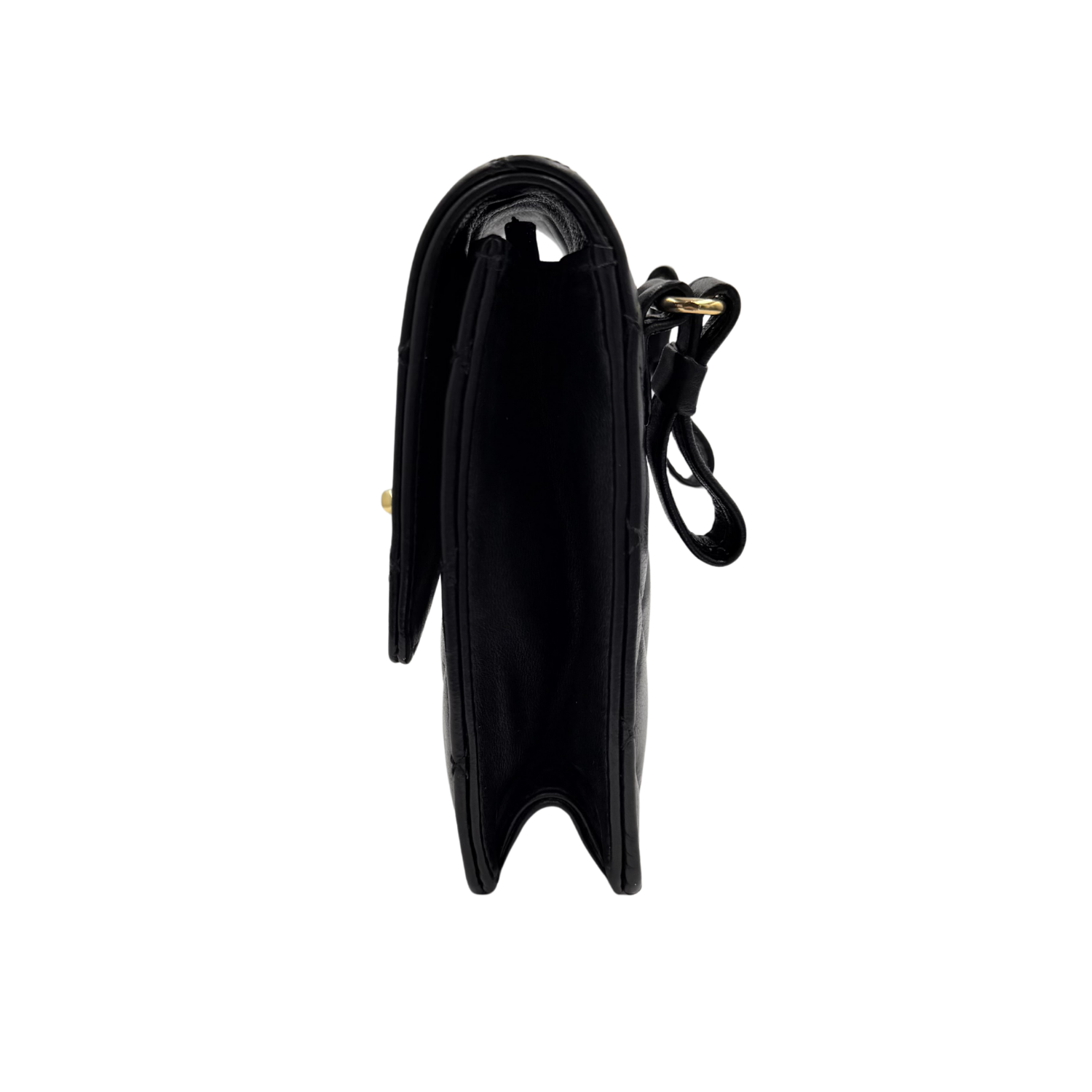 Chanel Vintage Quilted Lambskin Belt Bag Black
