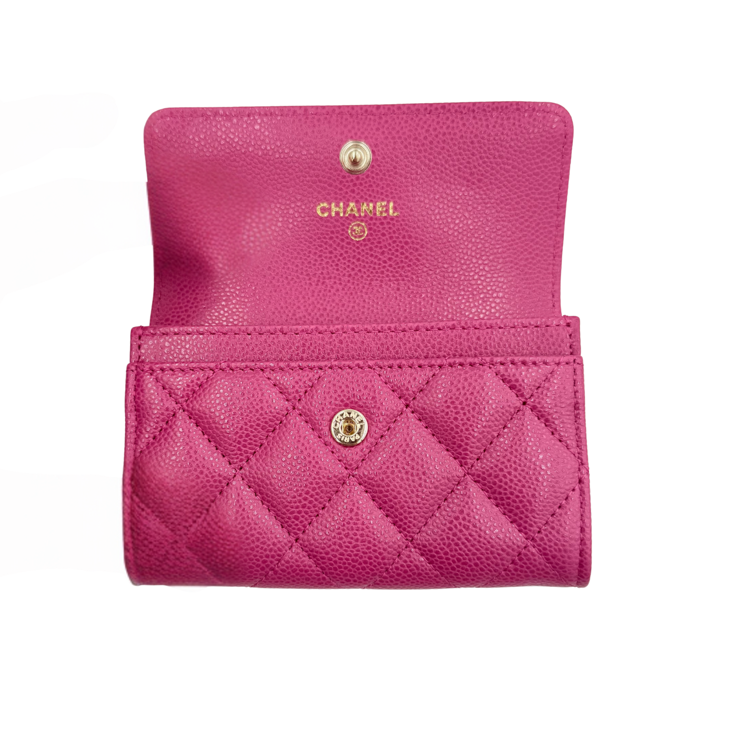 Chanel Small CC Flap Card Holder Magenta