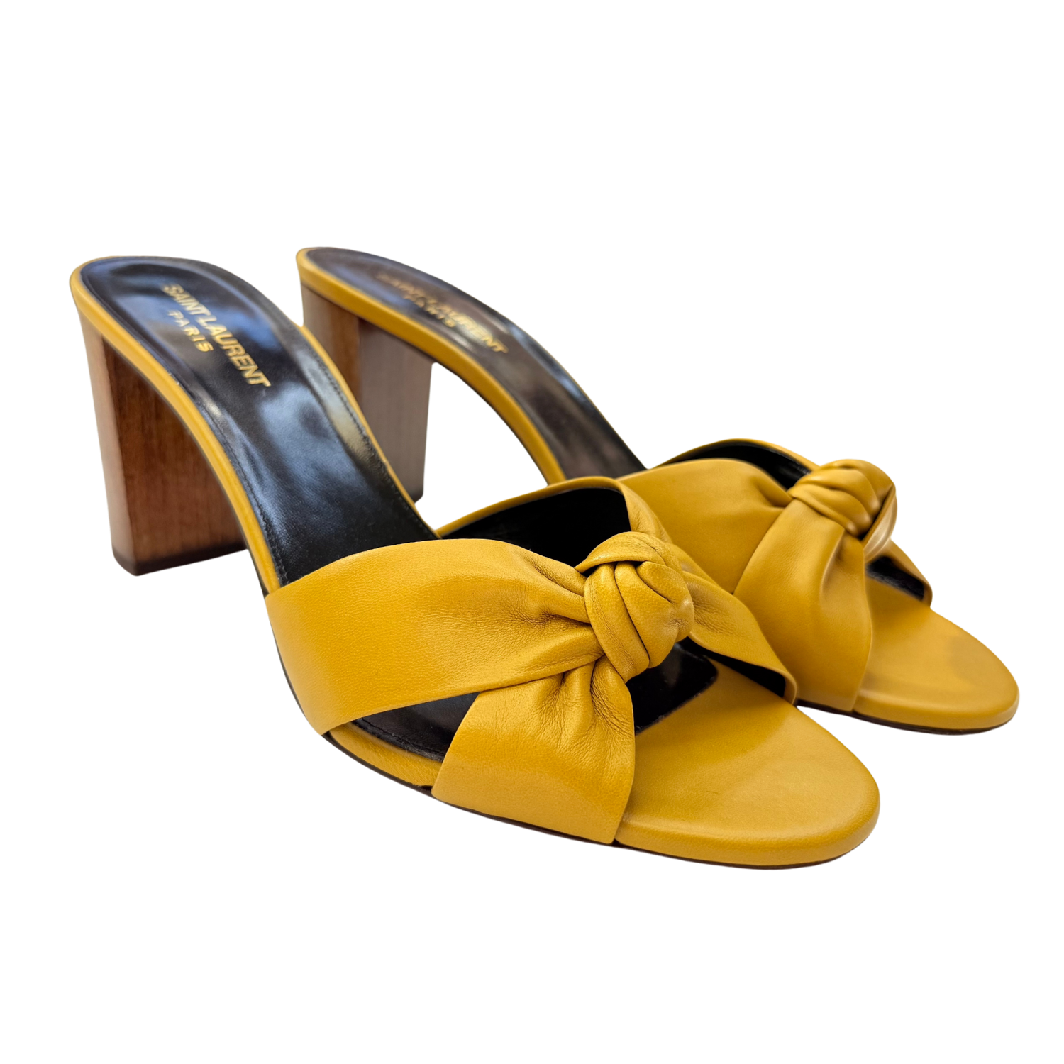 Yves Saint Laurent Bianca Mules Jaune Safari