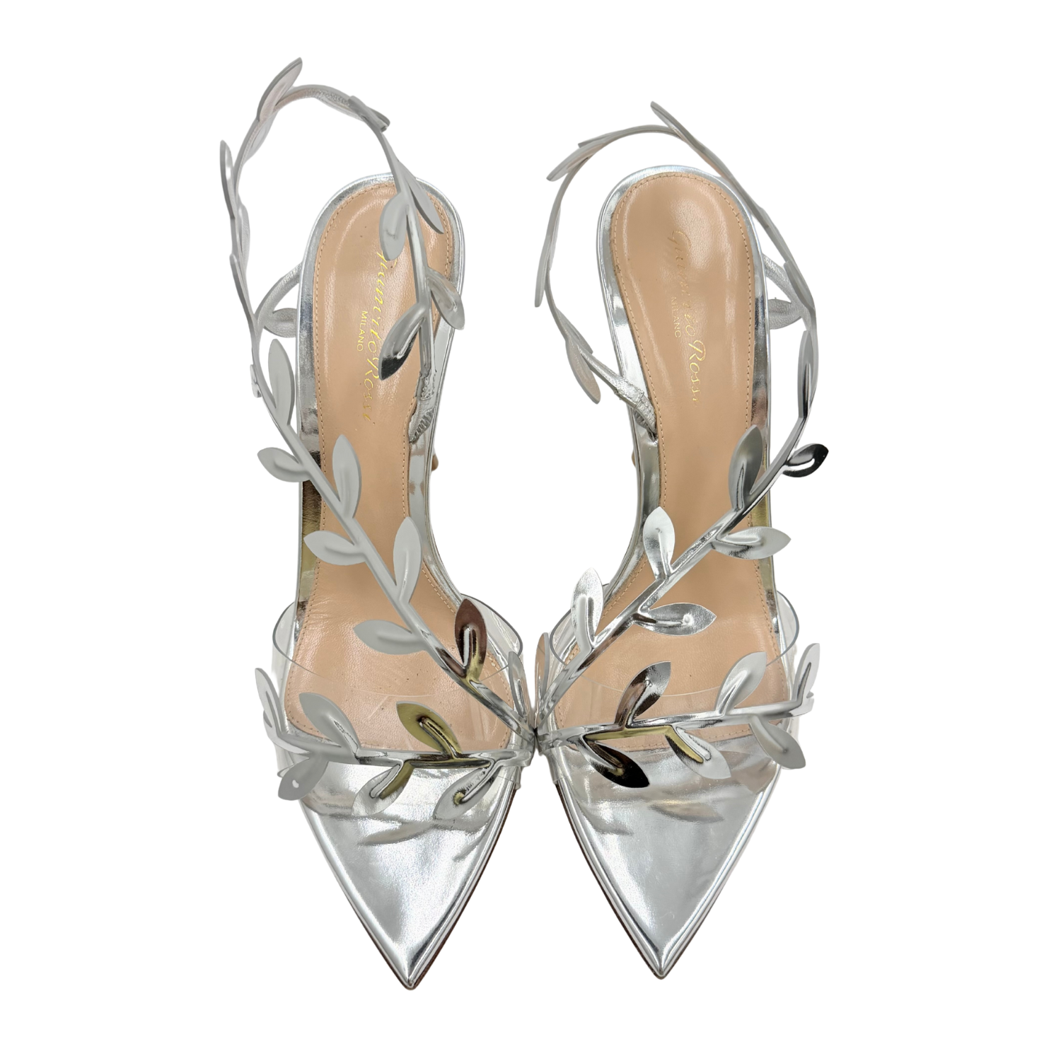 Gianvito Rossi Flavia 105MM Heeled Sandals Silver