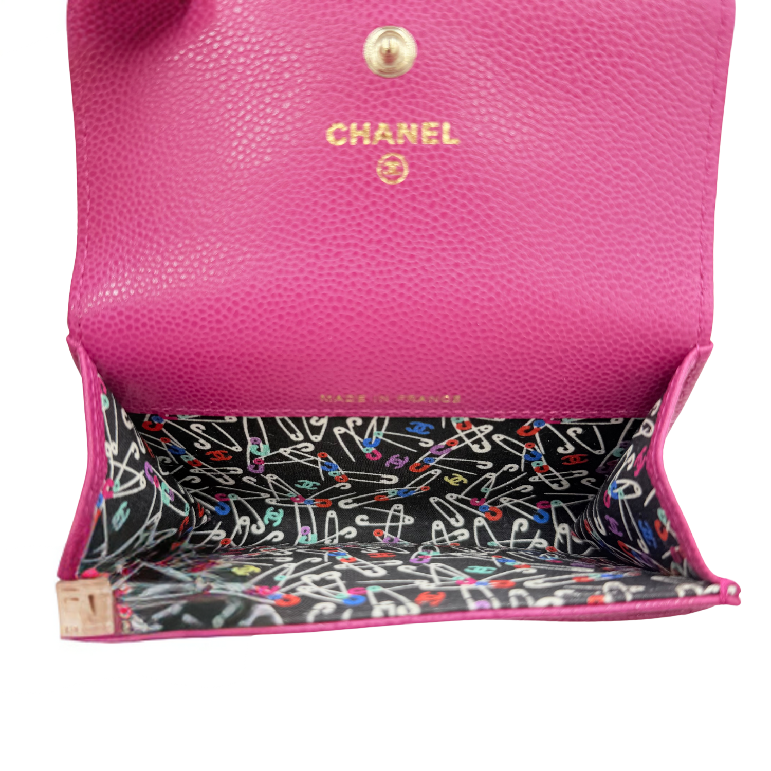 Chanel Small CC Flap Card Holder Magenta