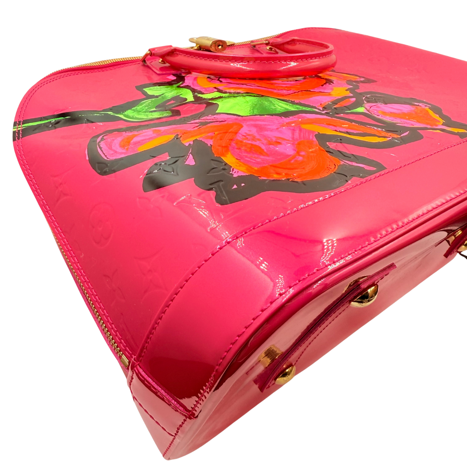 Louis Vuitton Limited Edition Stephen Sprouse Monogram Vernis Alma Roses MM