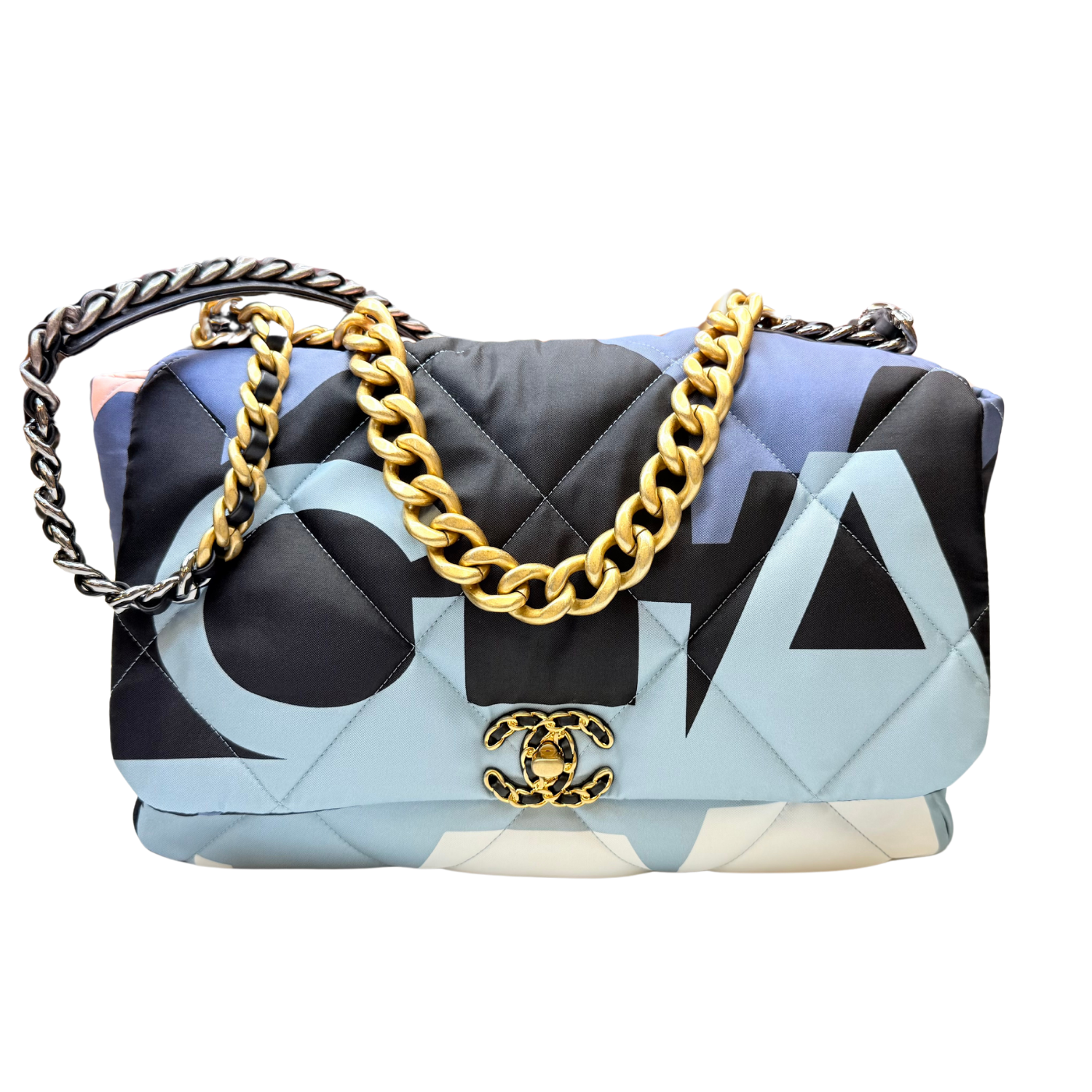 Chanel Maxi 19 Silk Flap Bag