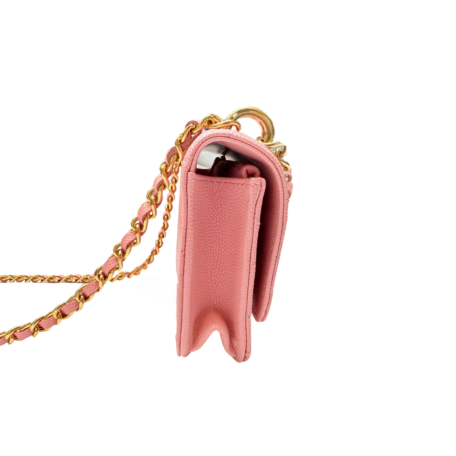Chanel Pick Me Up Wallet on Chain with Chain Top Handle Bag Pink