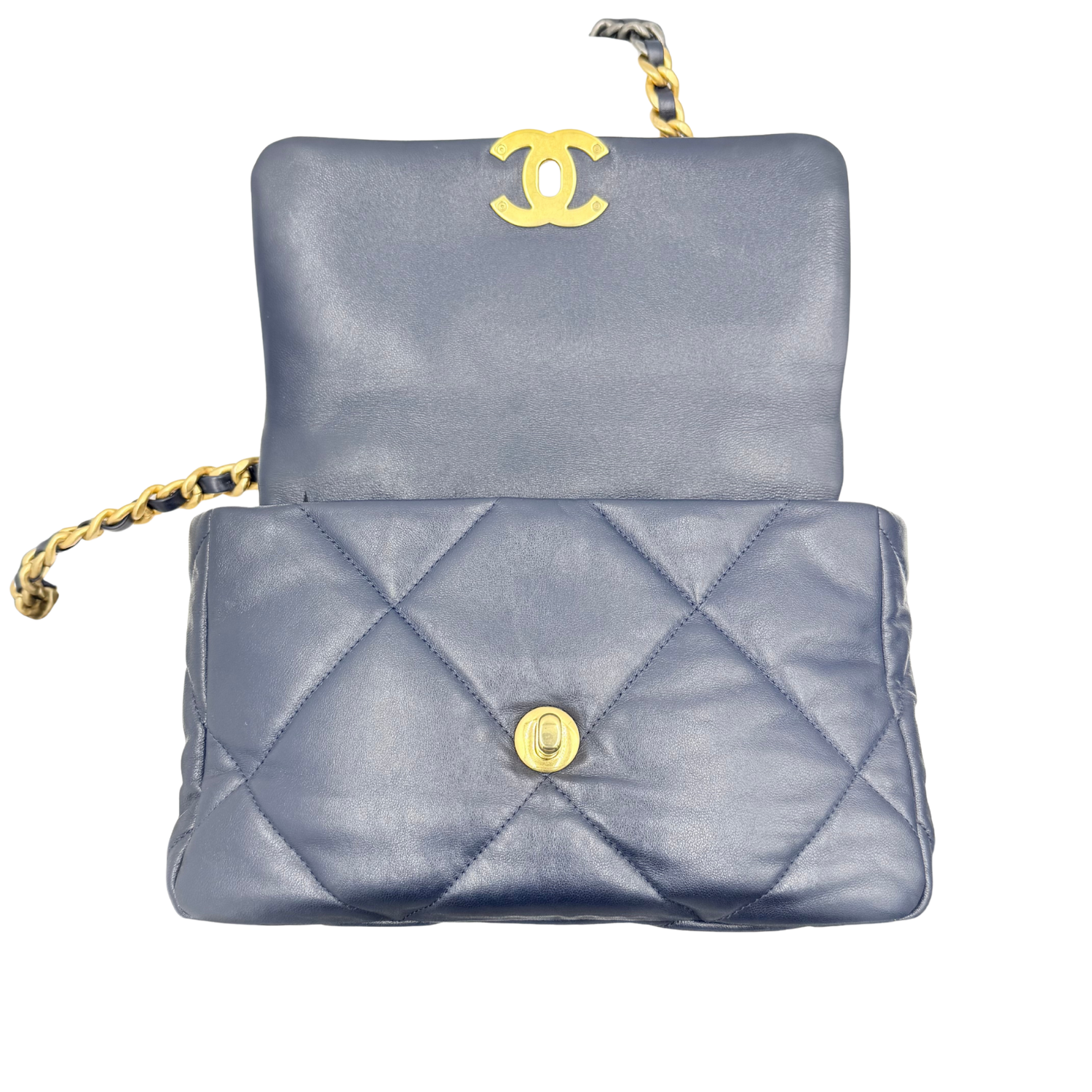 Chanel 19 Medium Flap Bag Navy