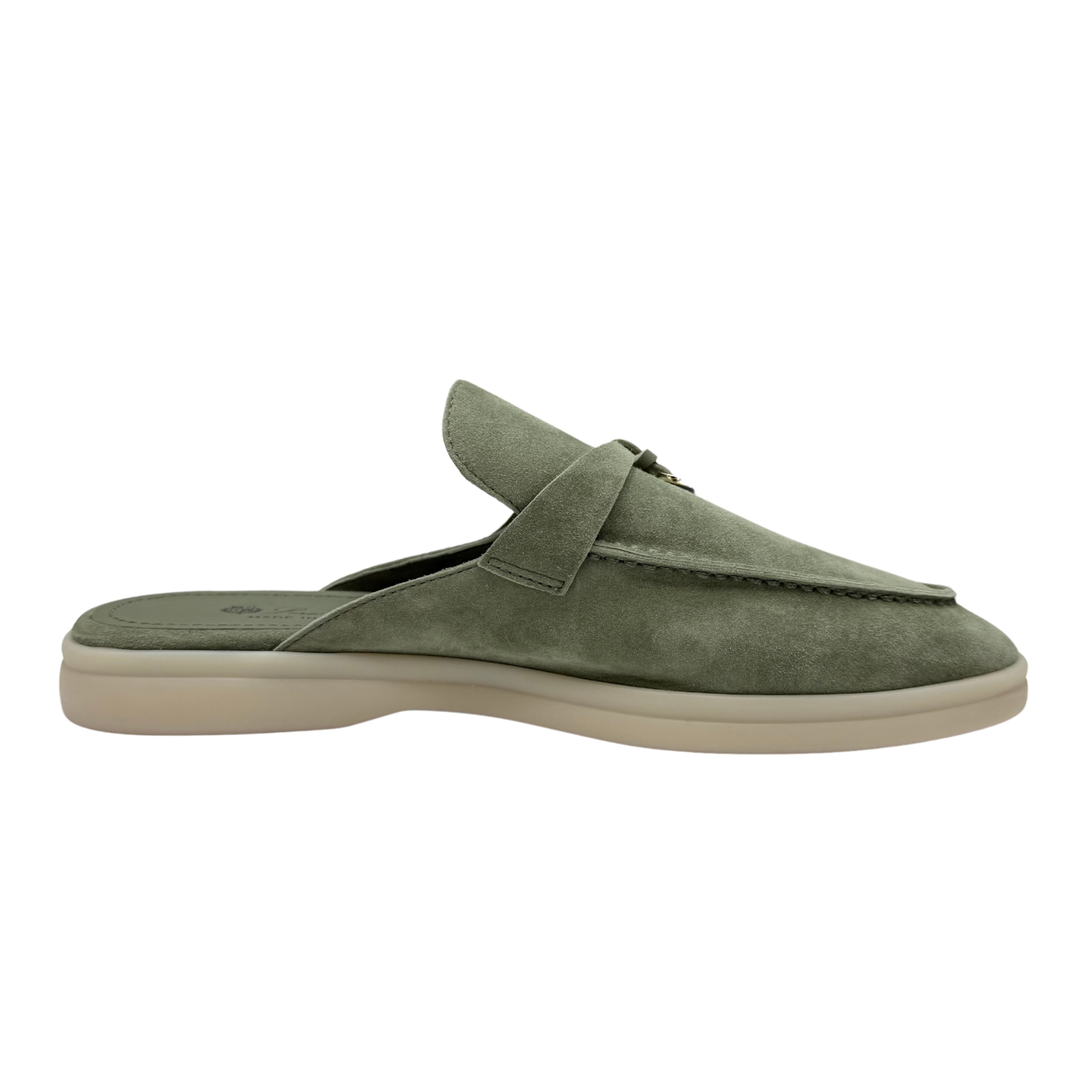 Loro Piana Babouche Charms Walk Loafer Tea Room Green