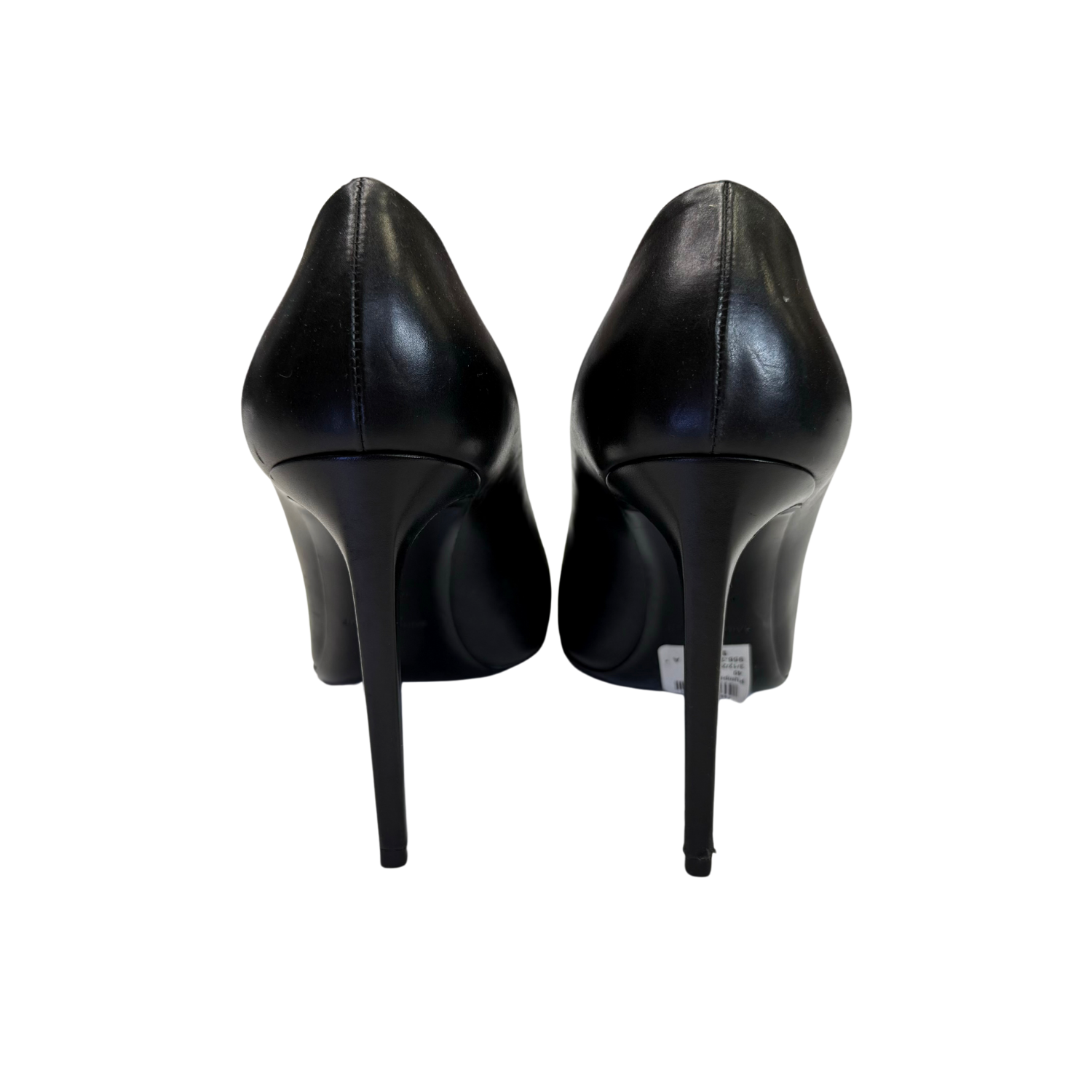 Saint Laurent Pointed Toe Leather Pumps Black