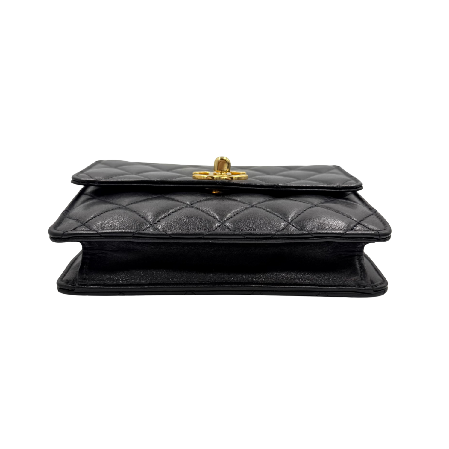 Chanel Vintage Quilted Lambskin Belt Bag Black