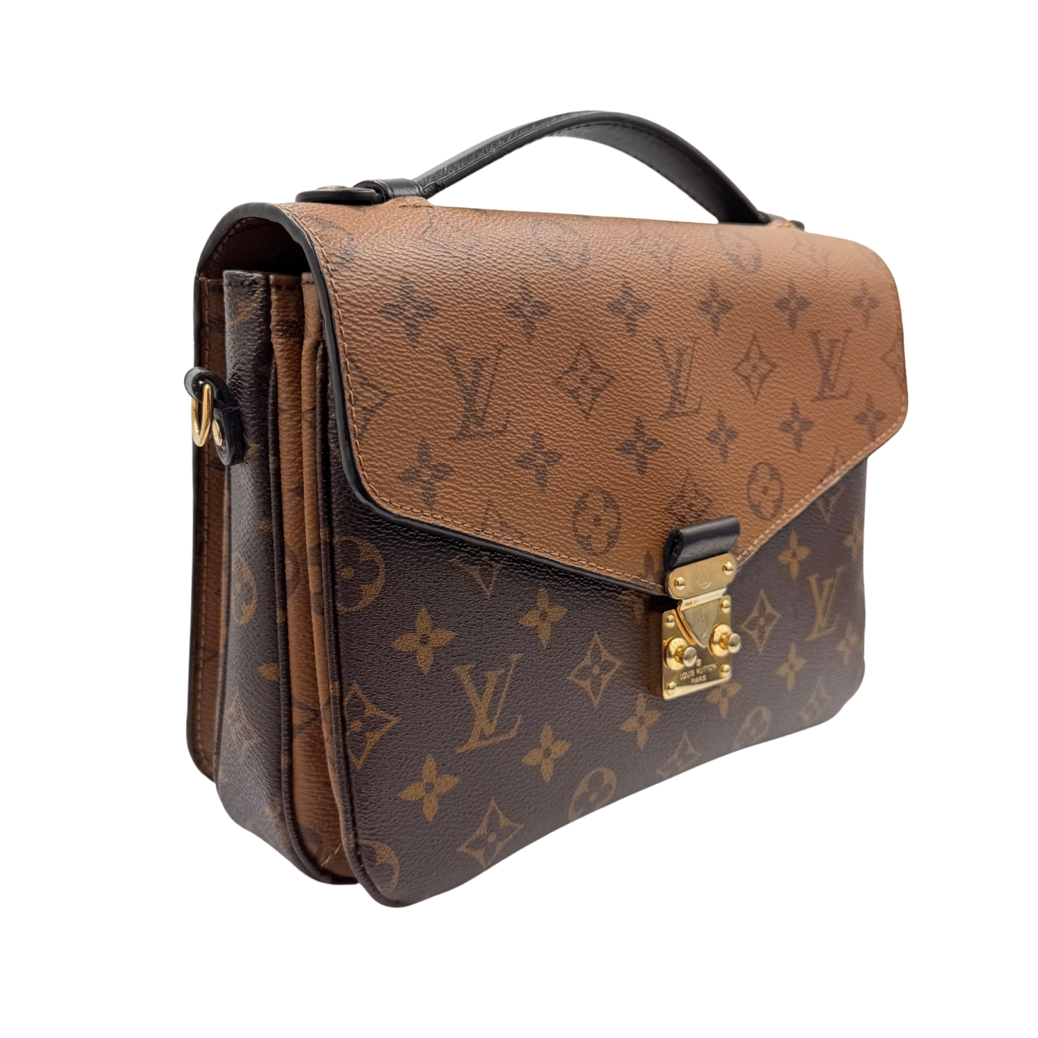 Medium Reversed Monogram Canvas Metis Bag Brown
