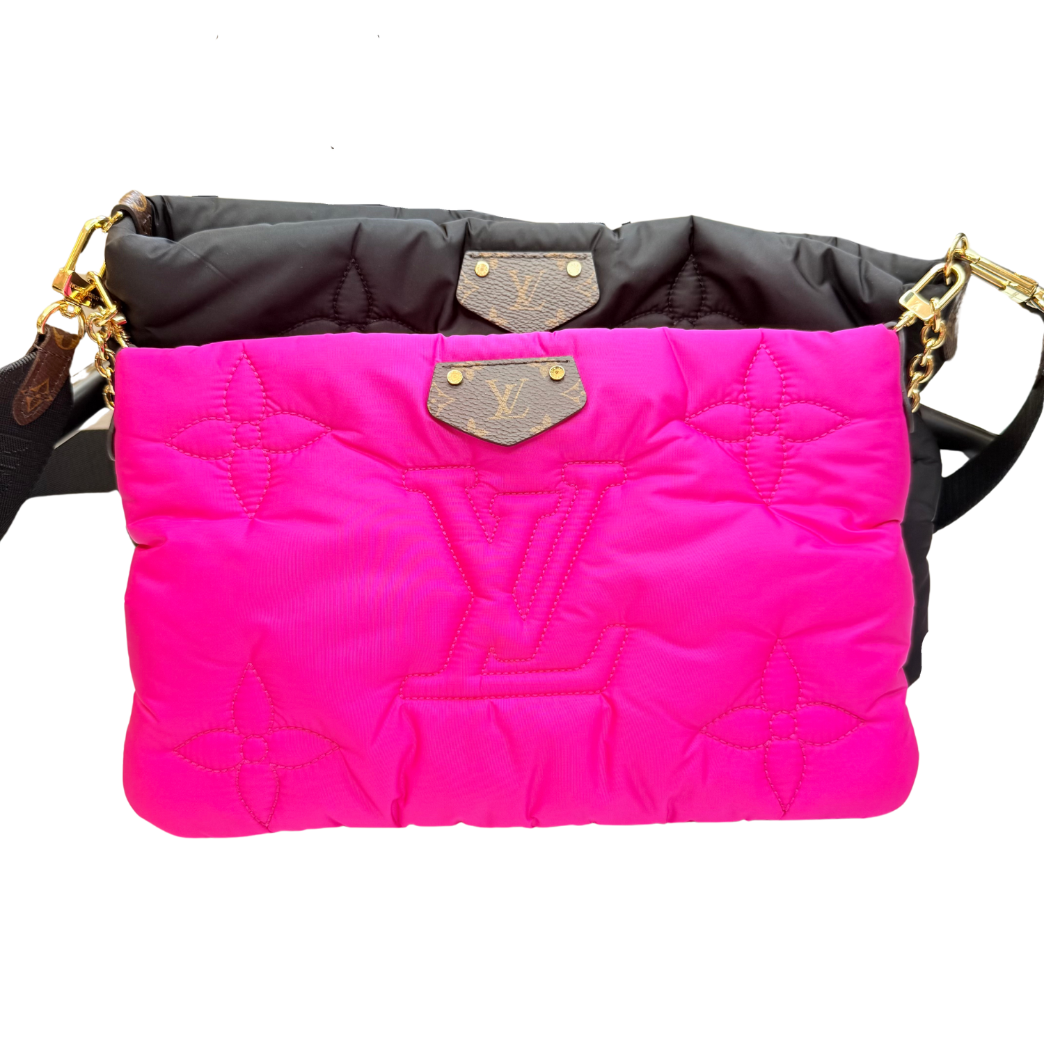 Louis Vuitton Monogram Maxi Pillow Multi Pochette Pink and Black