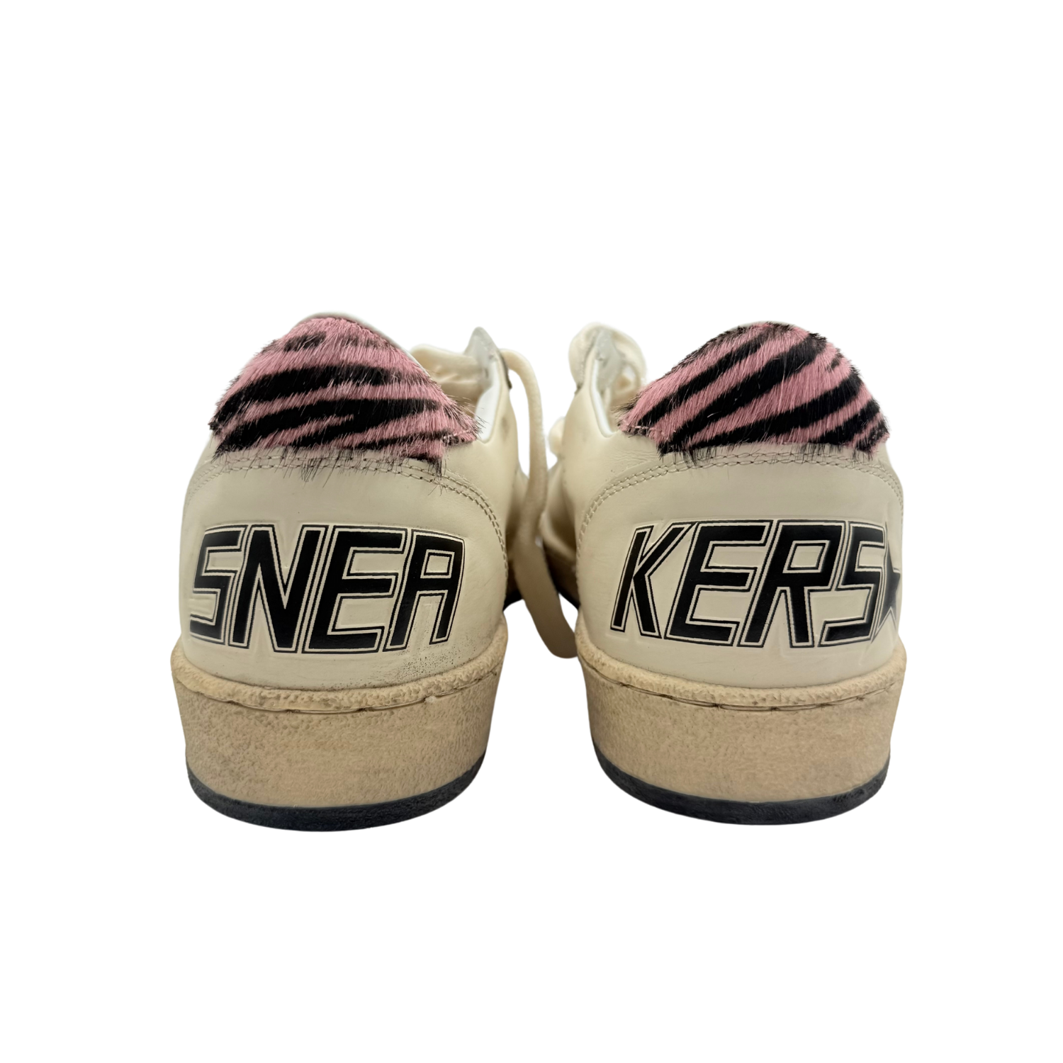 Golden Goose Ball Star LTD Fur Sneakers Cream