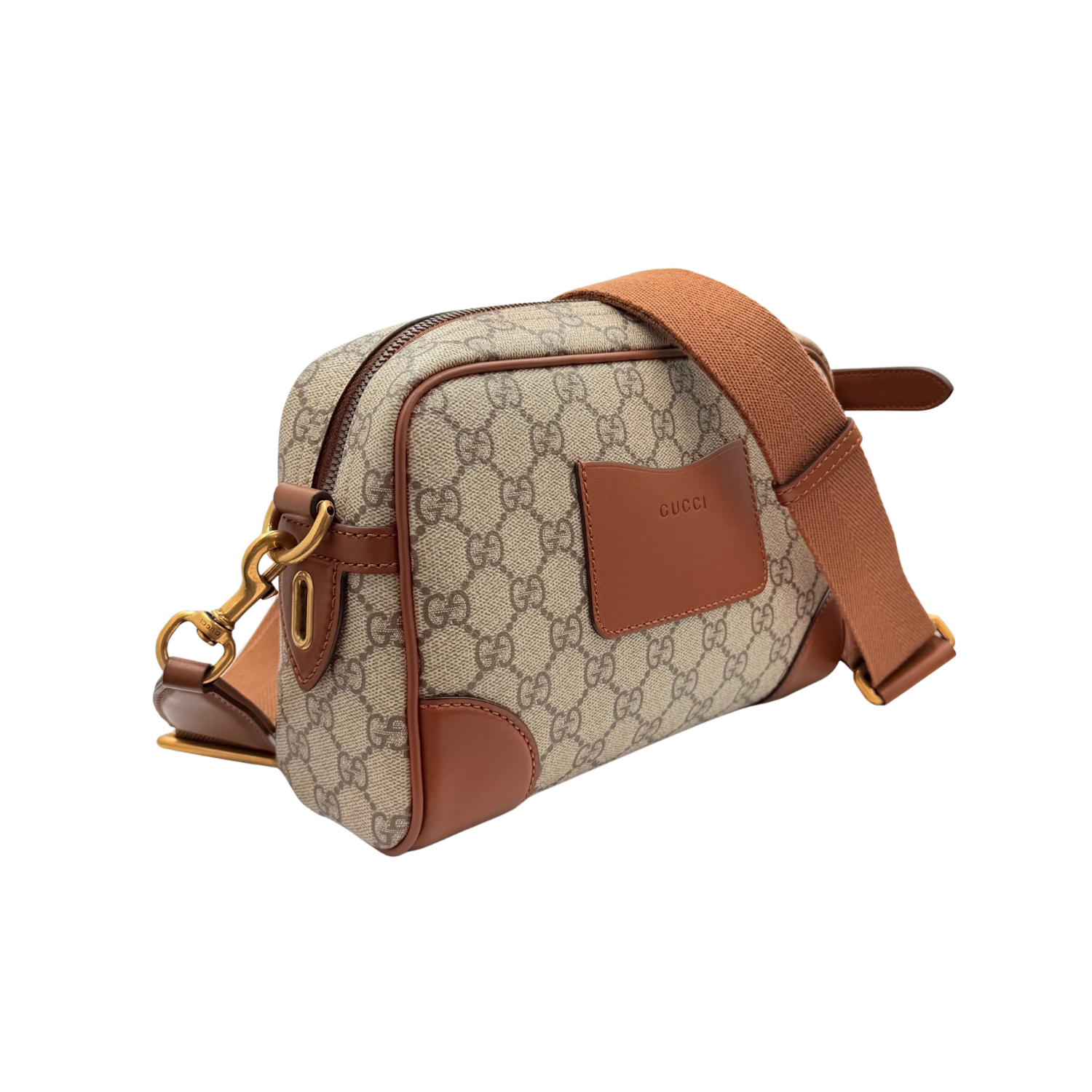 Medium GG Supreme Monogram Canvas Crossbody Brown