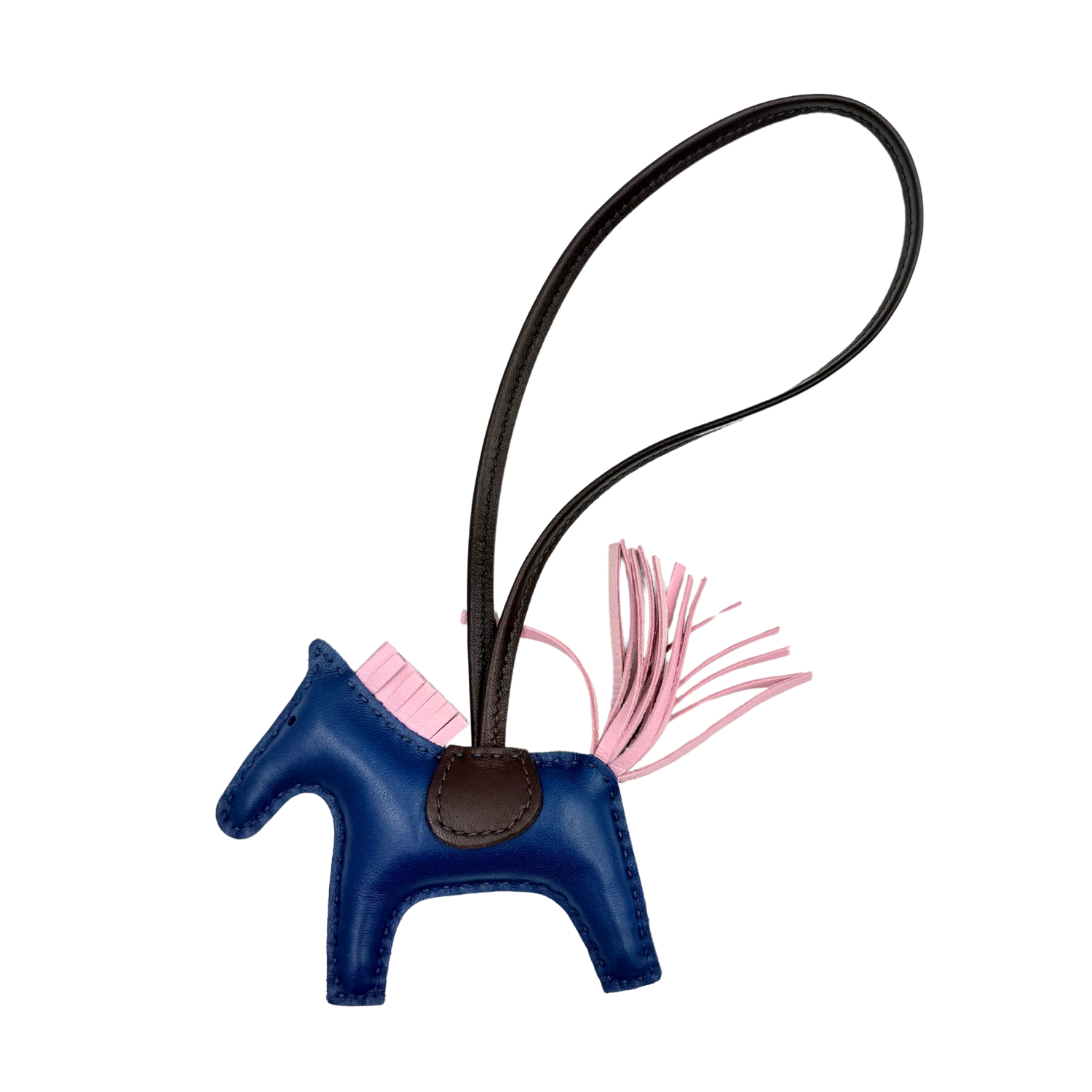 Hermès PM Rodeo Bag Charm Pegase Rouge Sellier, Mauve Sylvester, Bleu Saphir