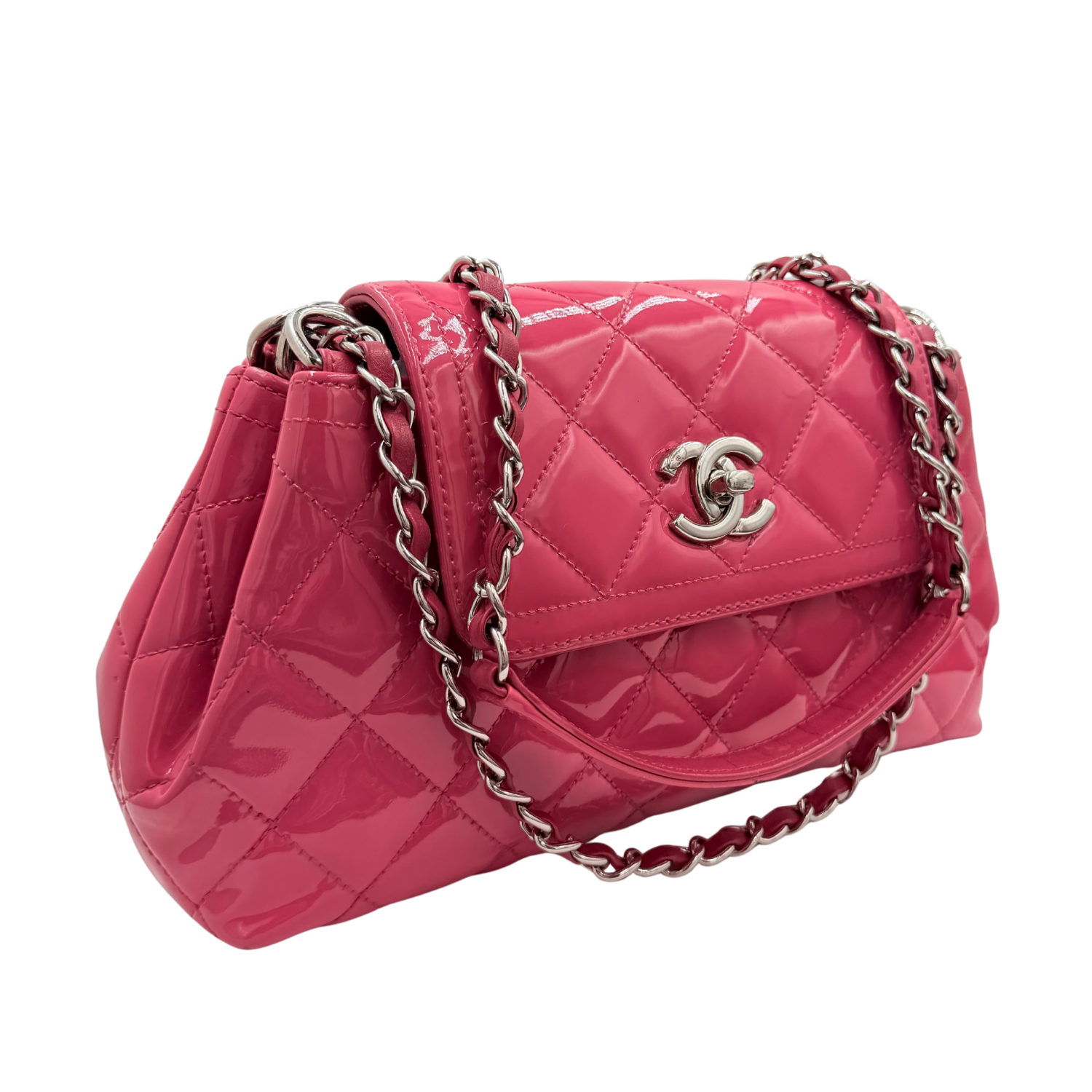 Small Coco Shine Accordion Bag Pink