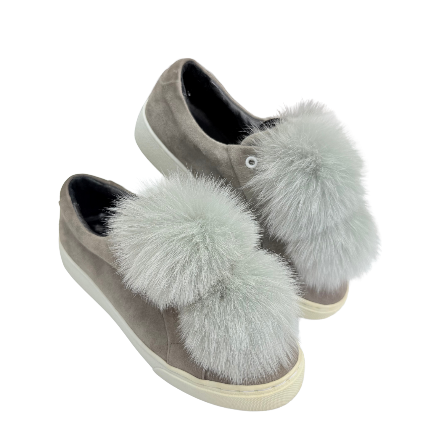 Here/Now Pom Pom Sneakers Grey