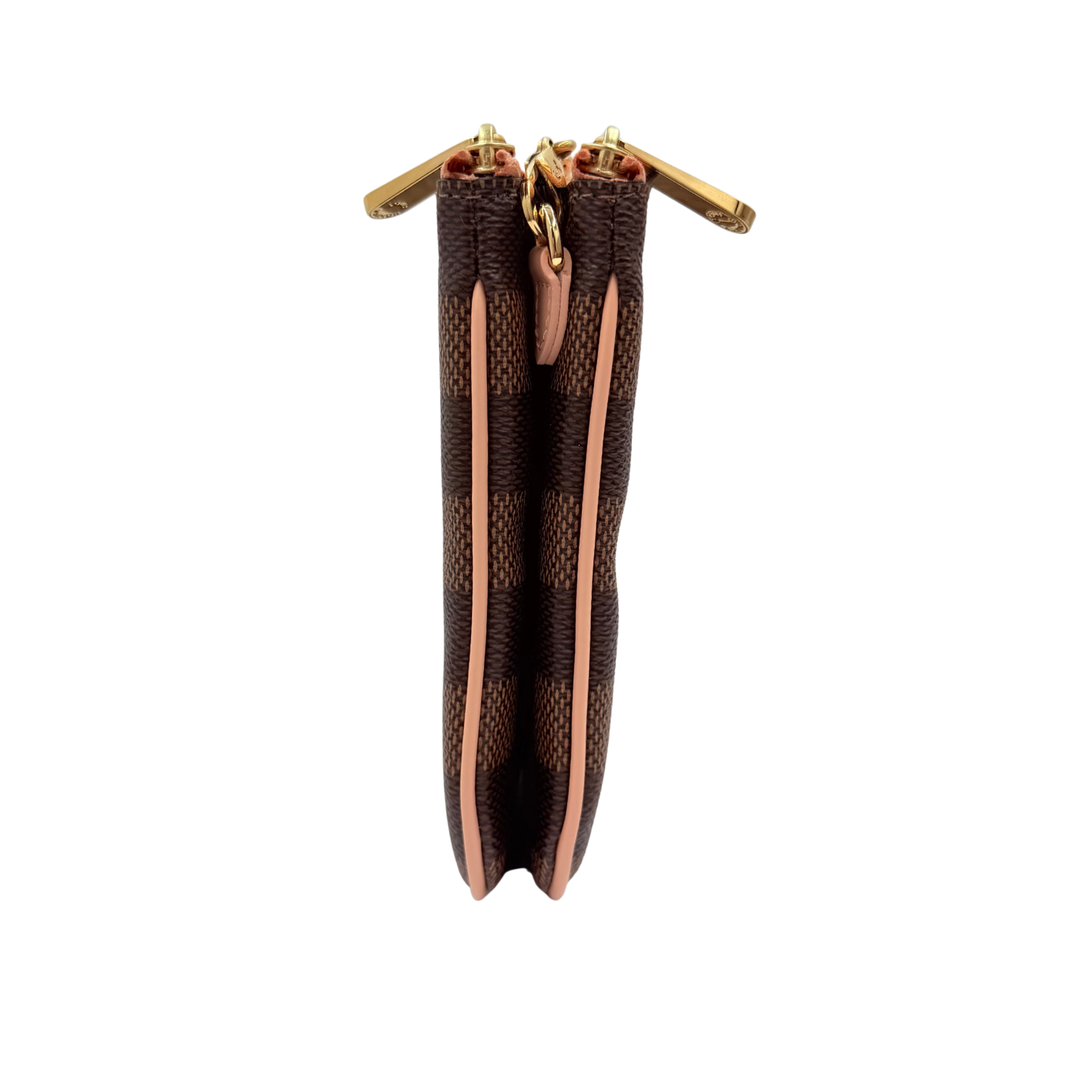 Louis Vuitton Damier Ebene Double Zip Pochette Brown