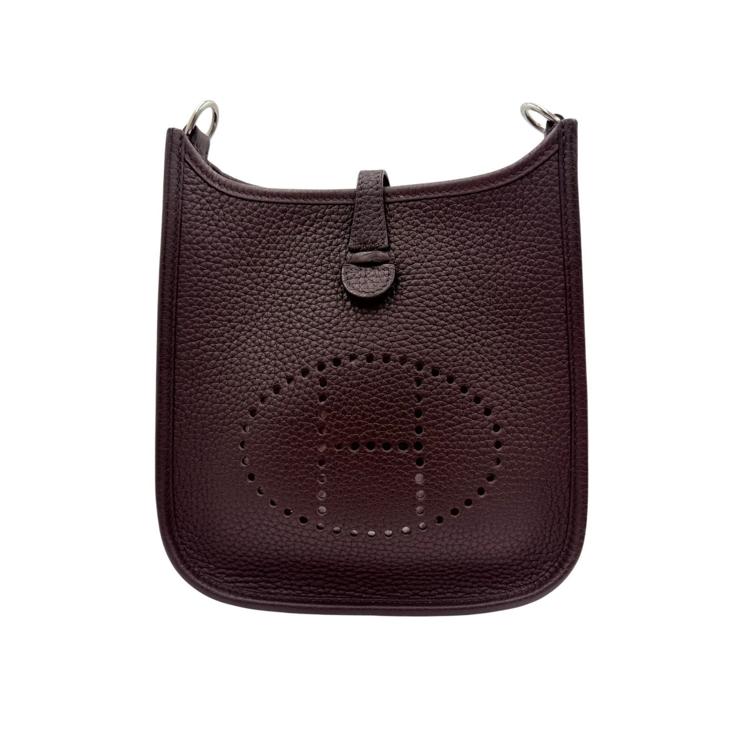 Hermès Clemence Evelyne II TPM 16 Ebene with Color Block Strap