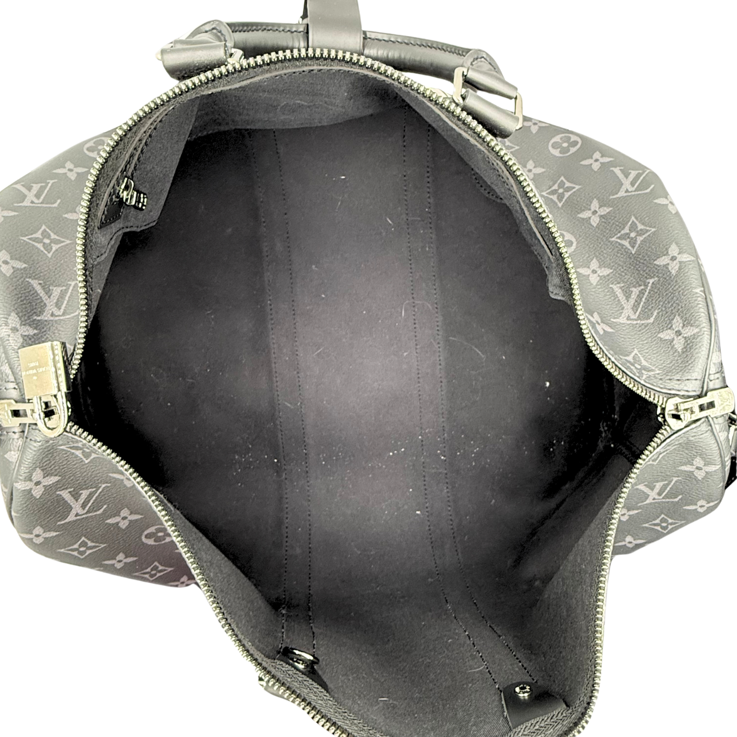 Louis Vuitton LV Monogram Eclipse Keepall Bandoulière 45 Black Out